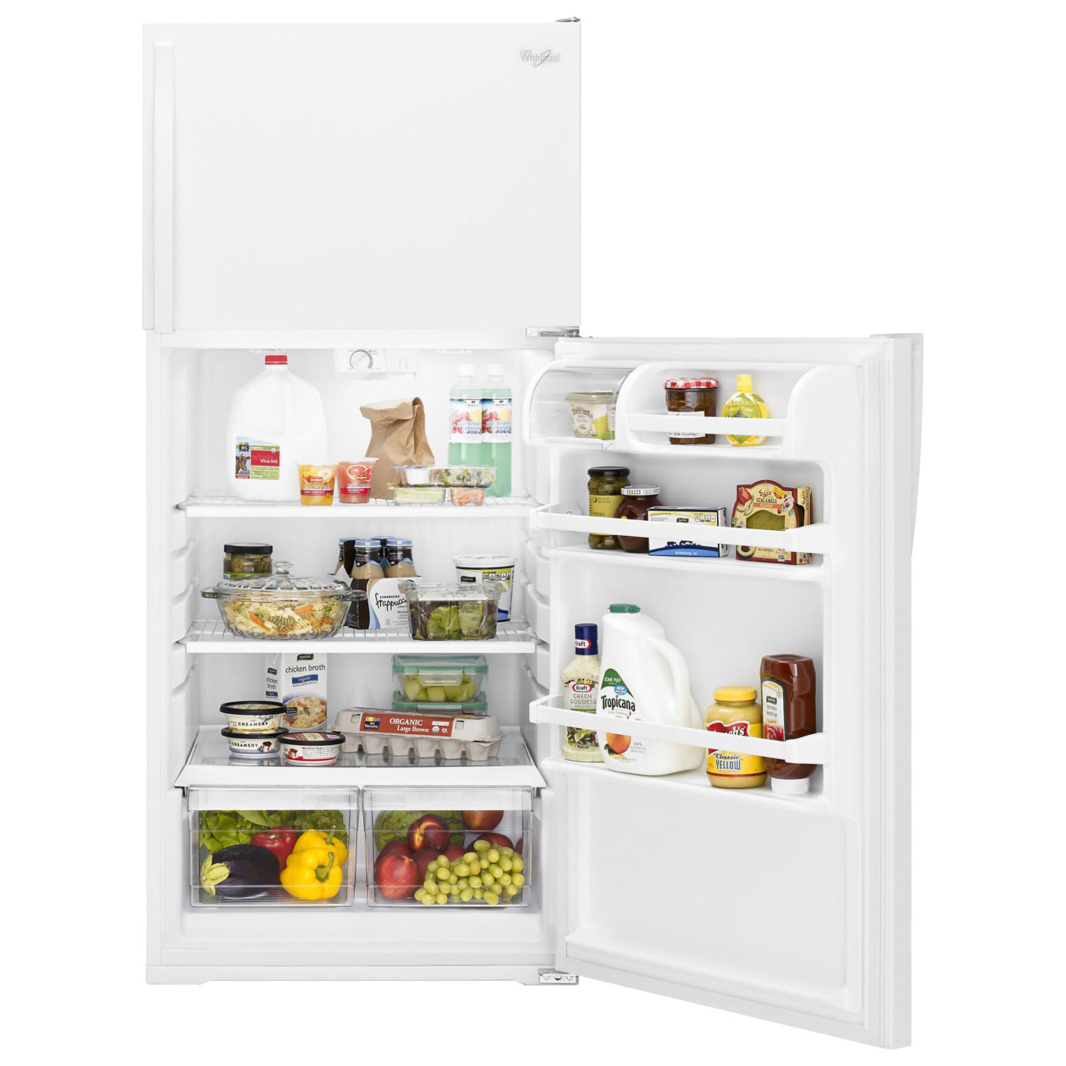 Whirlpool 28" 14.3 Cu. Ft. Top Freezer Refrigerator - White