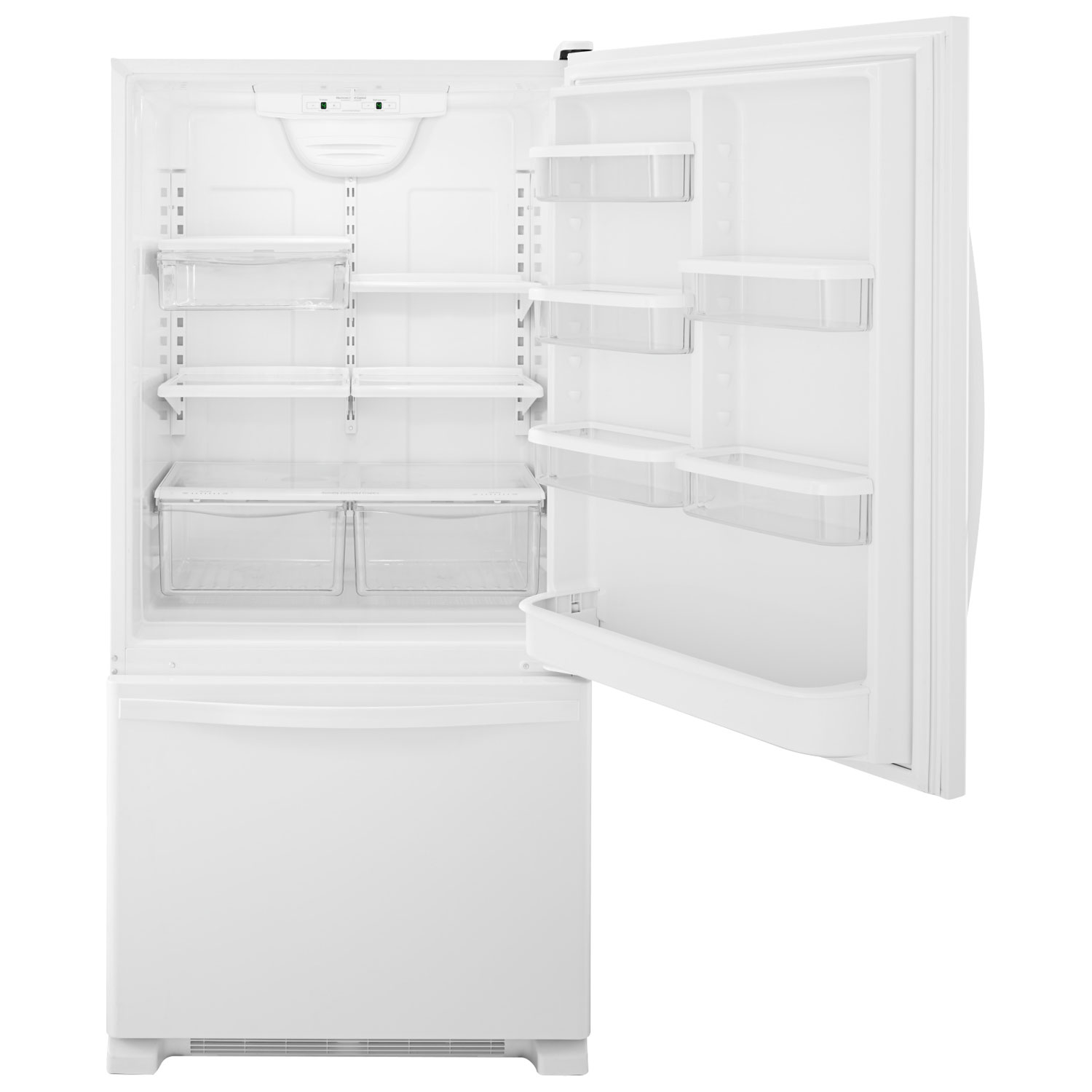 Whirlpool 33" 21.9 Cu. Ft. Bottom Freezer Refrigerator with LED Lighting - White-on-White