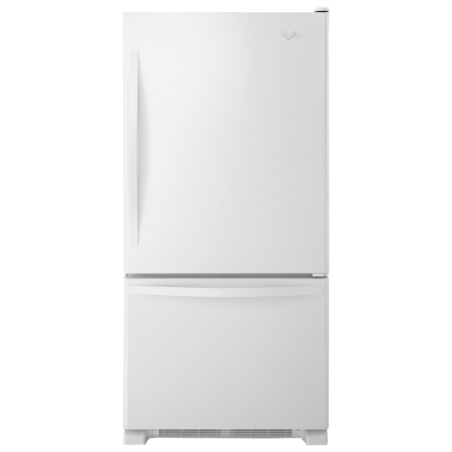 Whirlpool 30" 18.7 Cu. Ft. Bottom Freezer Refrigerator with LED Lighting - White-on-White