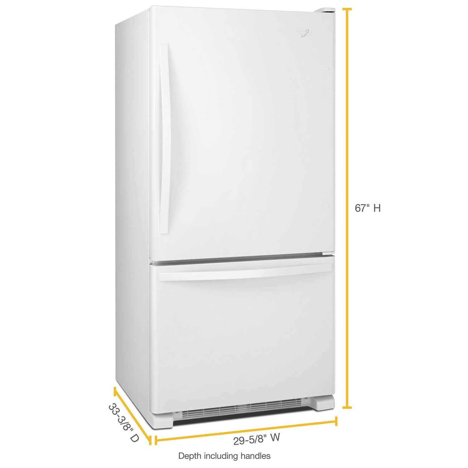 Réfrigérateur à congélateur inférieur à éclairage DEL 18,7 pi3 30