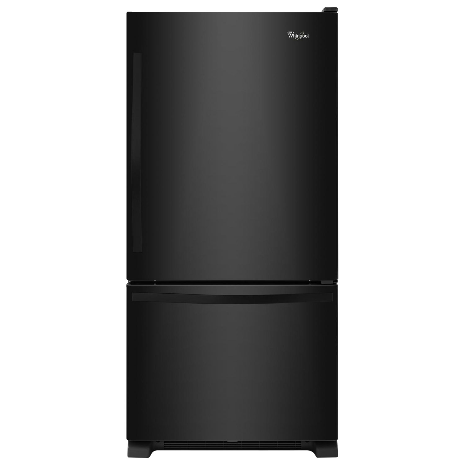 Whirlpool 33" 21.9 Cu. Ft. Bottom Freezer Refrigerator with LED Lighting - Black-on-Black