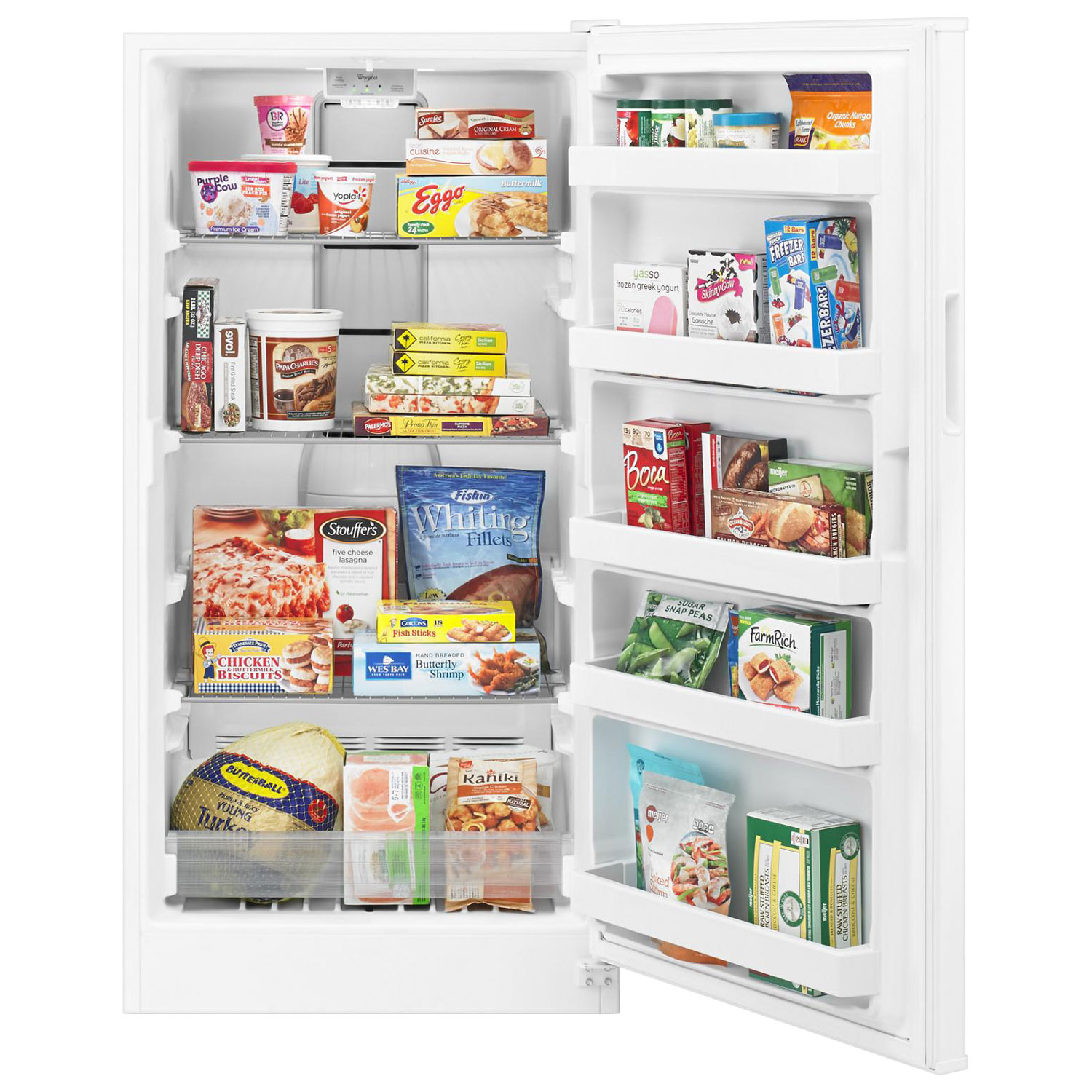 Congélateur vertical de 16 pi3 de Whirlpool - Blanc