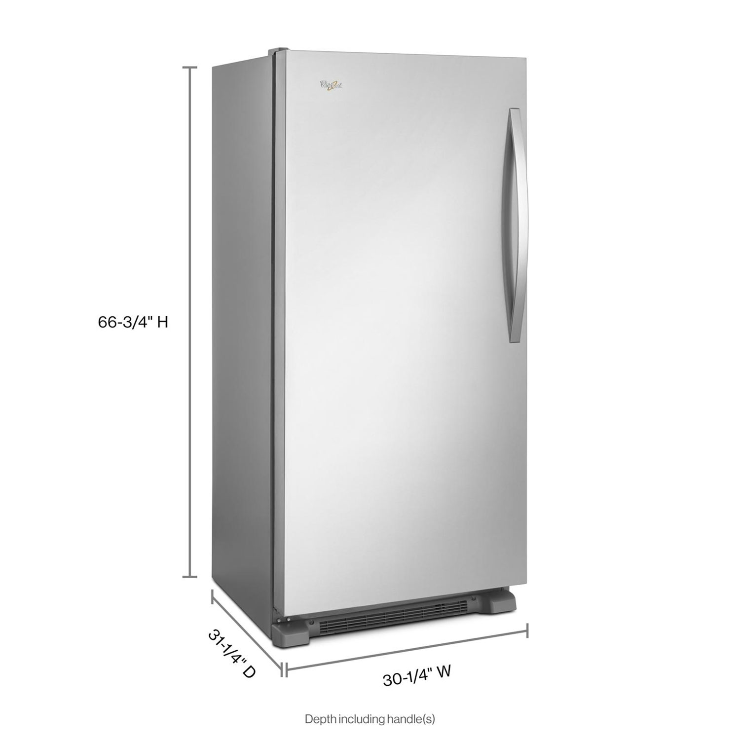 Whirlpool SideKicks 18.0 Cu. Ft. Upright Freezer - Stainless Steel