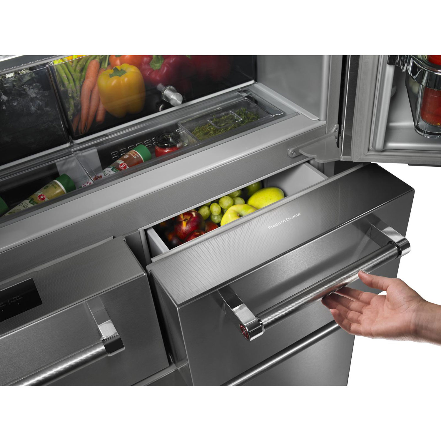 Réfrigérateur à deux portes 25,8 pi3 36 po, distributeur de glaçons et d'eau de KitchenAid - Inox