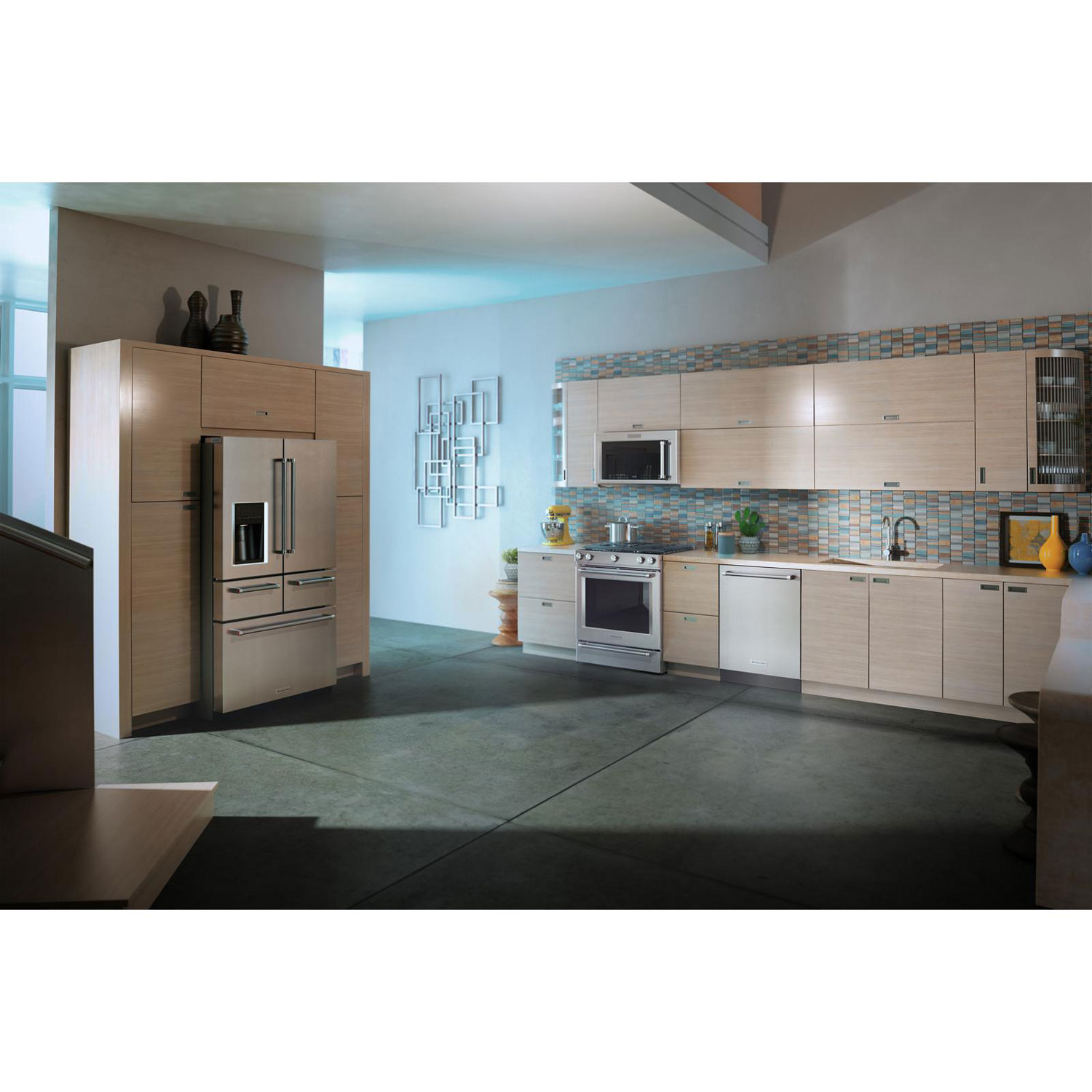 Réfrigérateur à deux portes 25,8 pi3 36 po, distributeur de glaçons et d'eau de KitchenAid - Inox