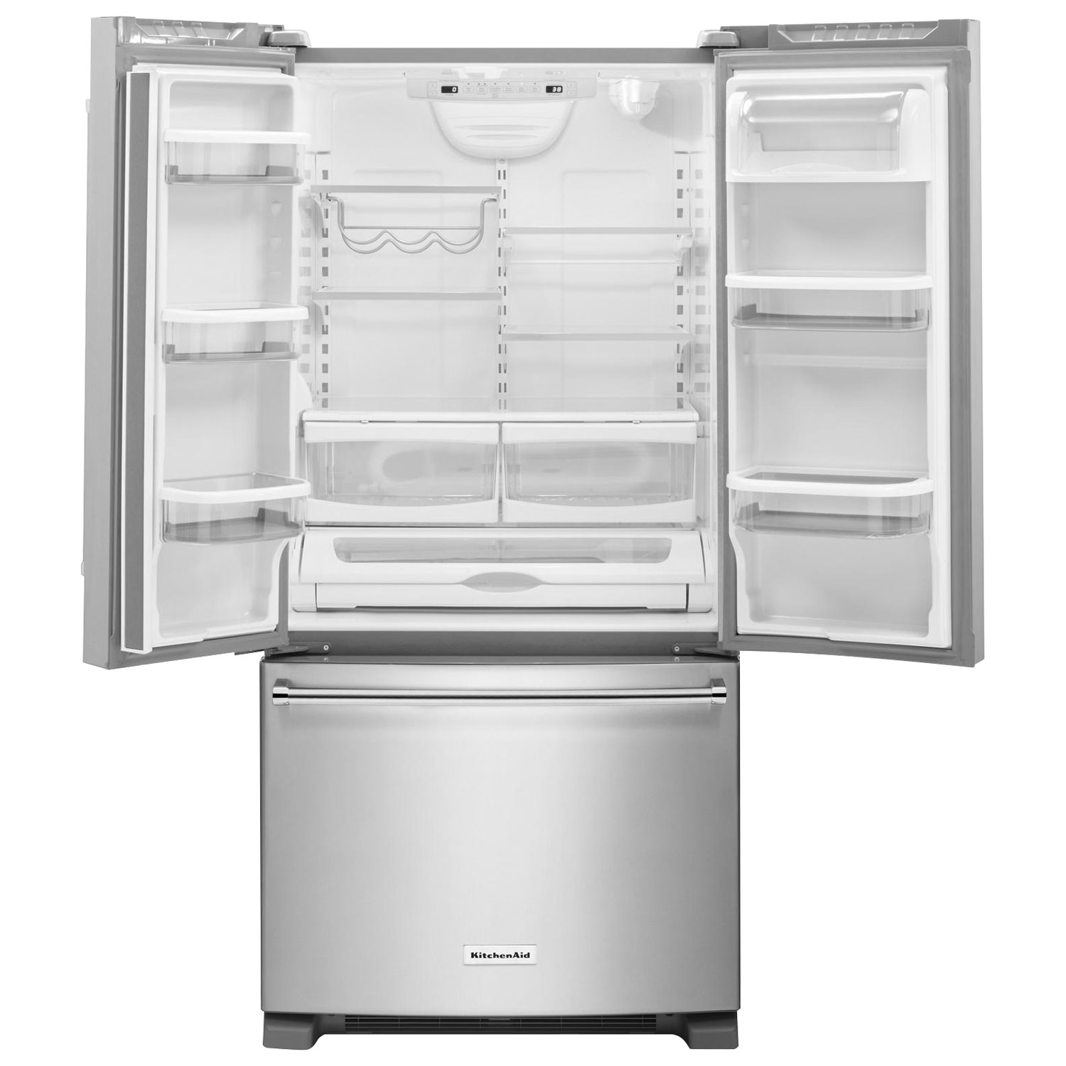 KitchenAid 33" 22.1 Cu. Ft. French Door Refrigerator with Internal Water Dispenser - Stainless Steel