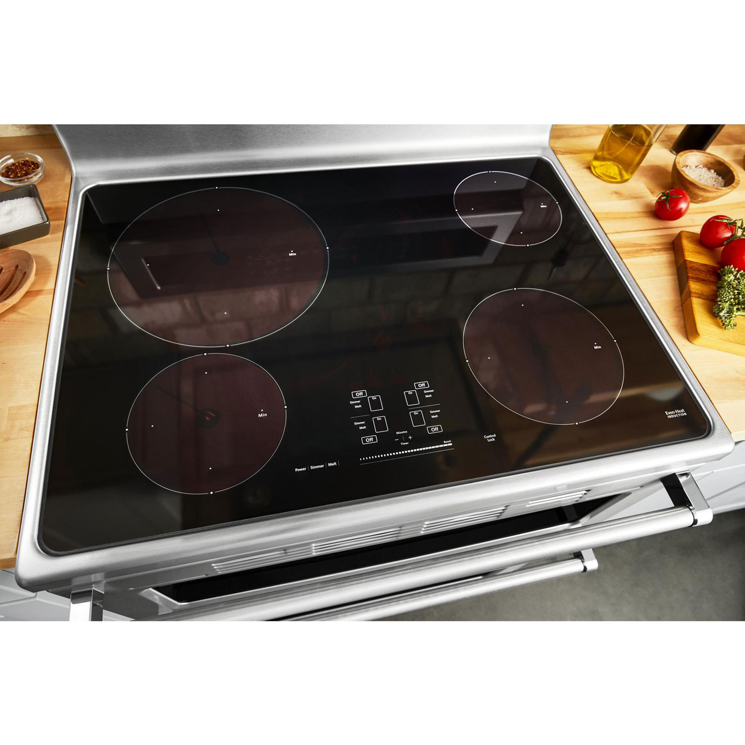Cuisinière encastrable de 30 po à 5 brûleurs avec four à convection de 6,5 pi3 de KitchenAid - Inox