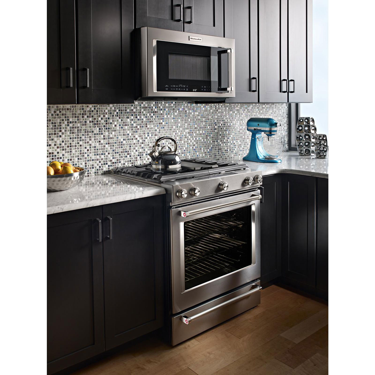 Cuisinière encastrable de 30 po à 5 brûleurs avec four à convection de 6,5 pi3 de KitchenAid - Inox