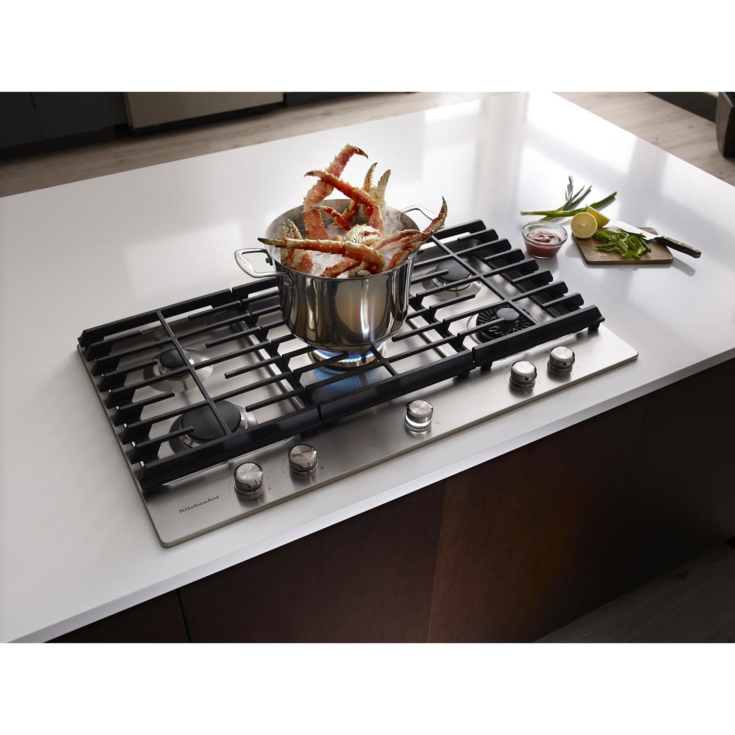 KitchenAid 36" 5-Burner Gas Cooktop - Stainless Steel