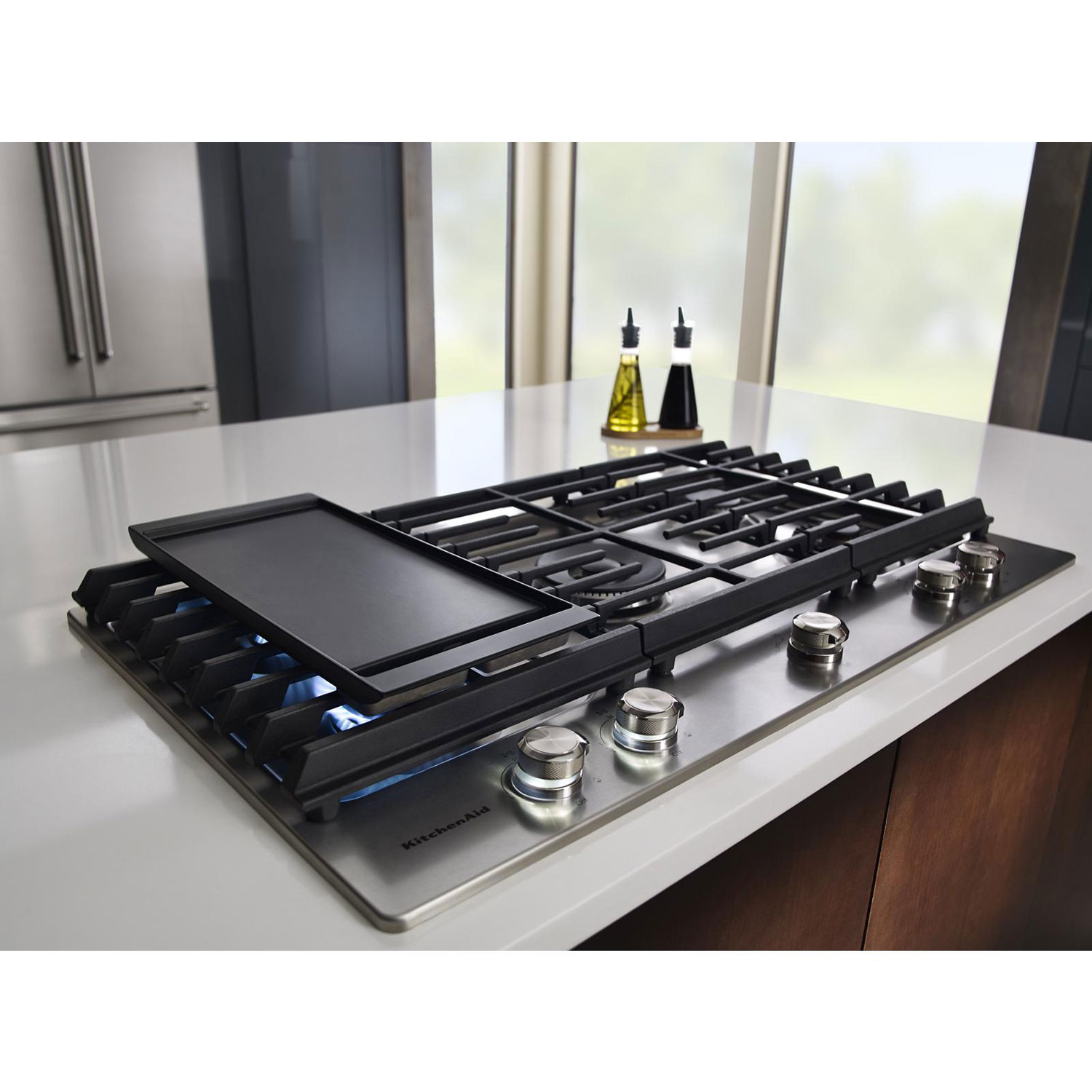 KitchenAid 36" 5-Burner Gas Cooktop - Stainless Steel