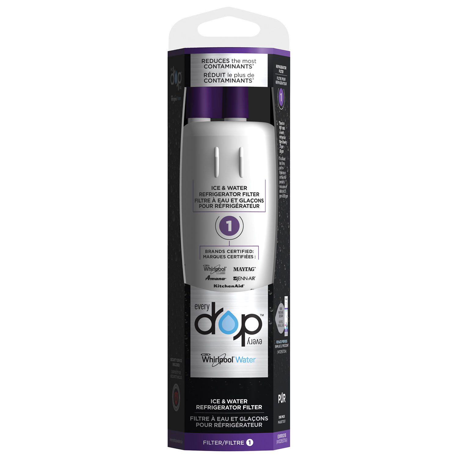 Filtre de réfrigérateur à glace et à eau EveryDrop de Whirlpool