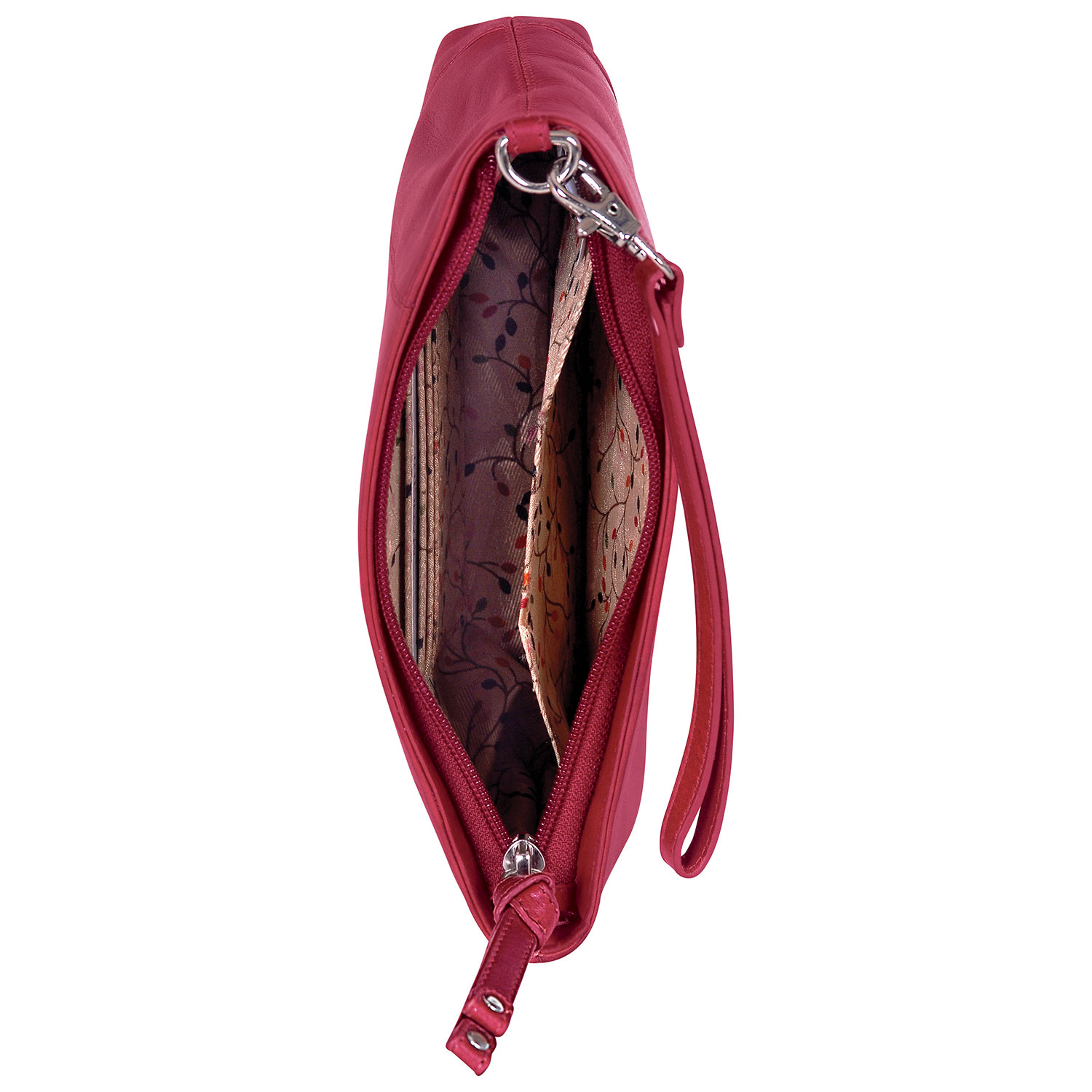 Étui-portefeuille avec dragonne en cuir Casablanca de Mancini - Rouge