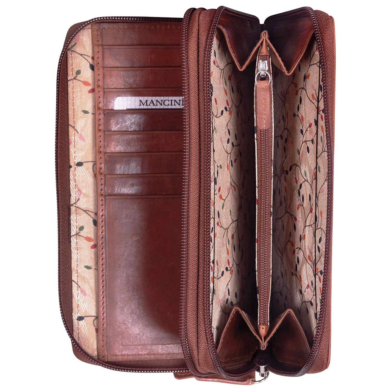 Portefeuille en cuir Casablanca de Mancini - Cognac