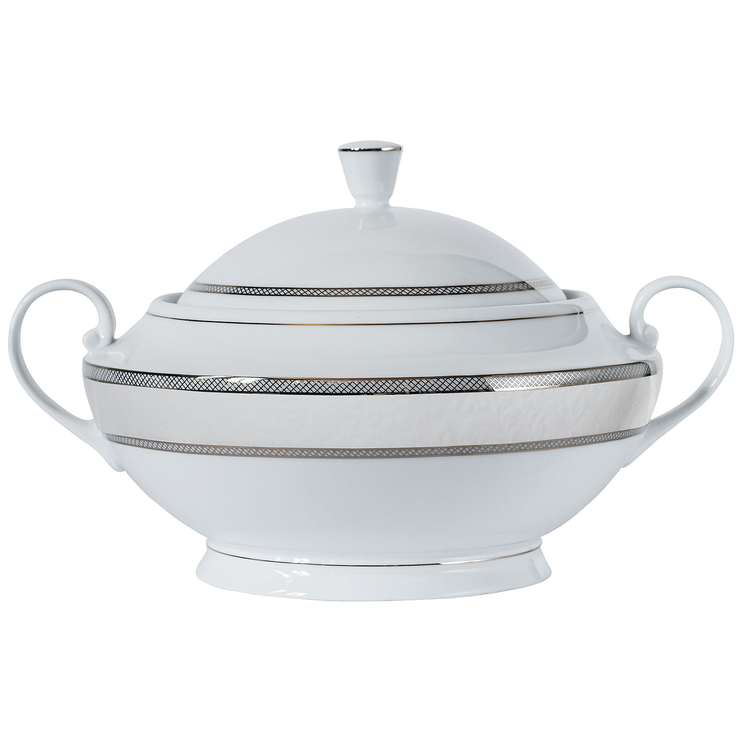 Soupière en porcelaine Floral Lace de Brilliant - Blanc-Doré