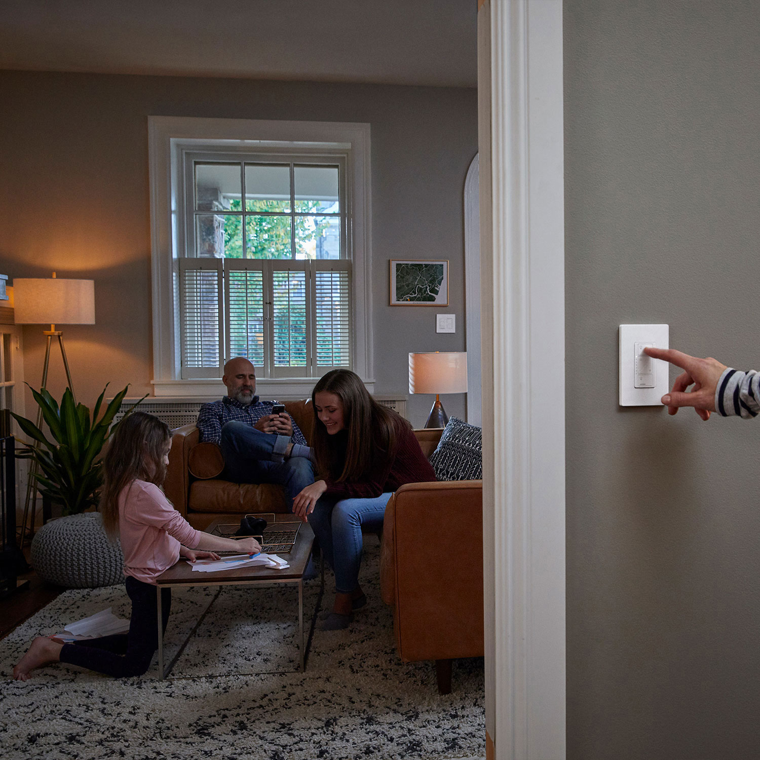 Trousse sans fil Caseta de Lutron avec gradateur mural et pont intelligent