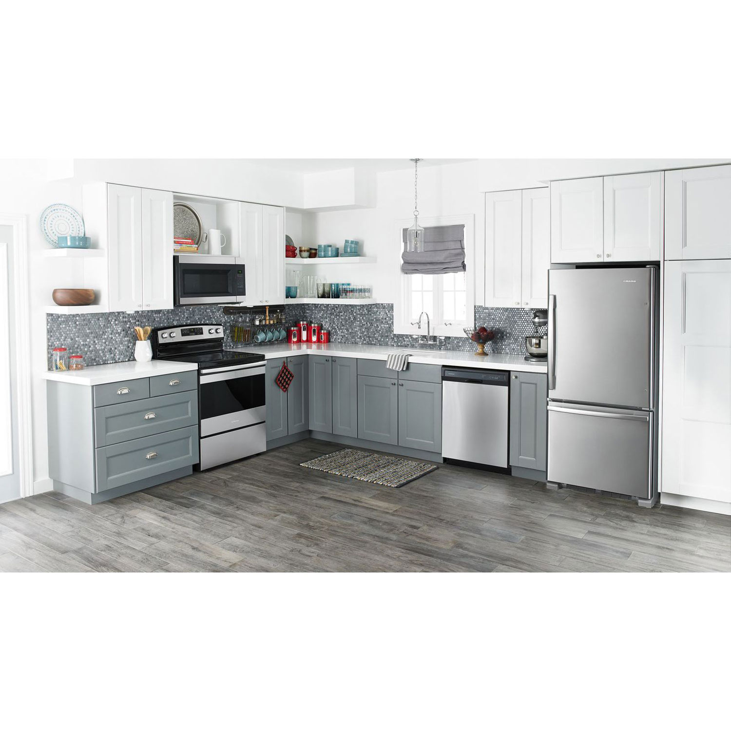 Réfrigérateur à congélateur inférieur 18,7 pi3 30 po d'Amana - Acier inoxydable