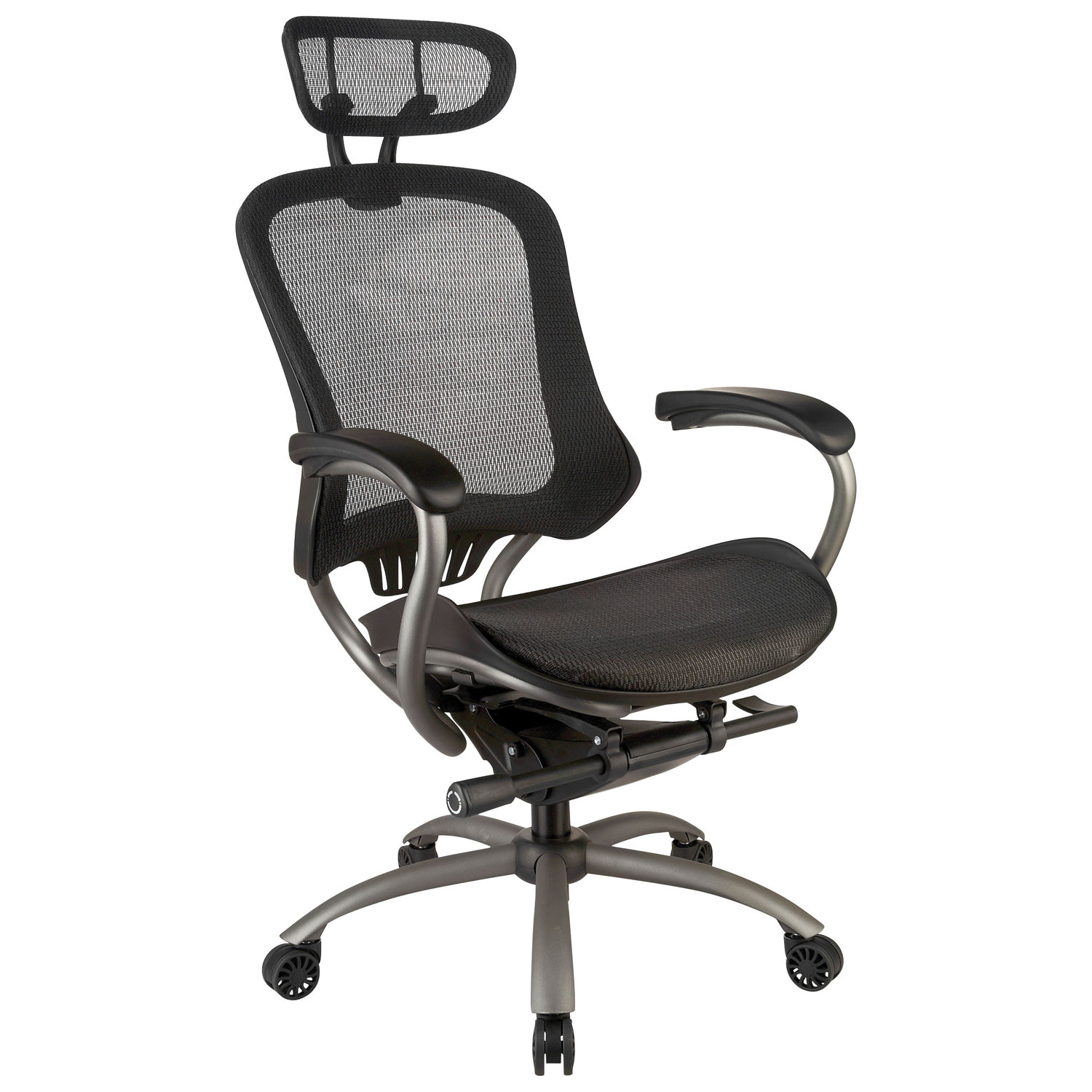 TygerClaw Ergonomic High-Back Mesh Manager Chair - Black