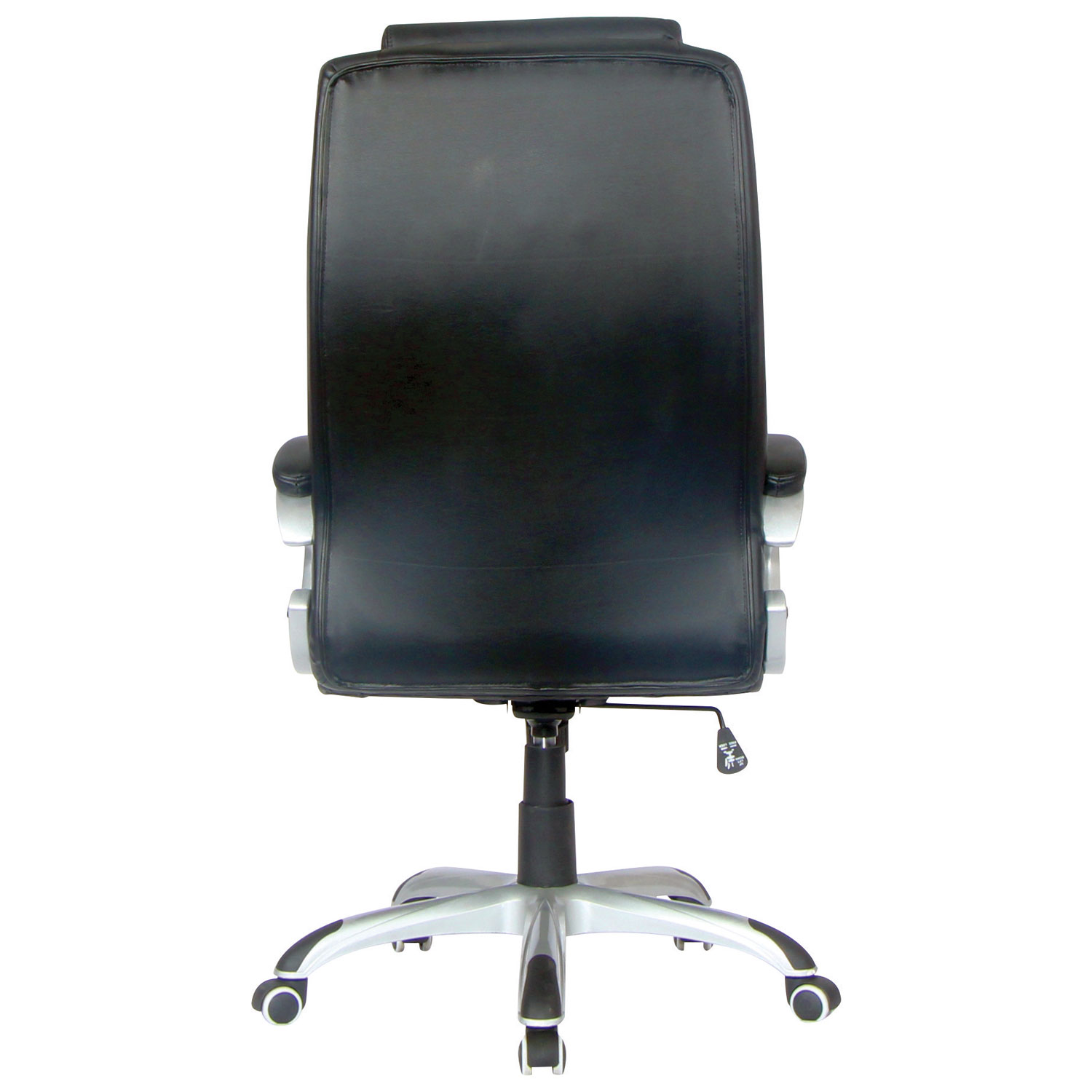 Chaise de bureau ergonomique en cuir à dossier élevé de TygerClaw - Noir