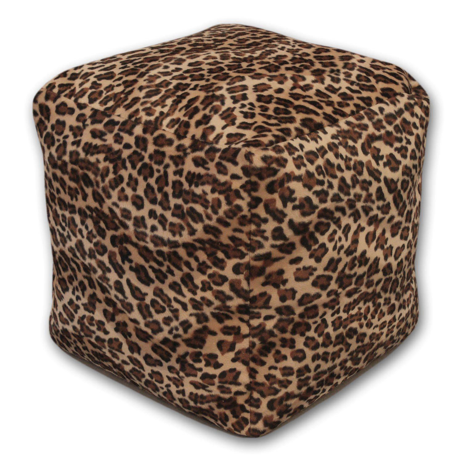 Comfy Kids - Polyester Cube Bean Bag Chair - Cheetah