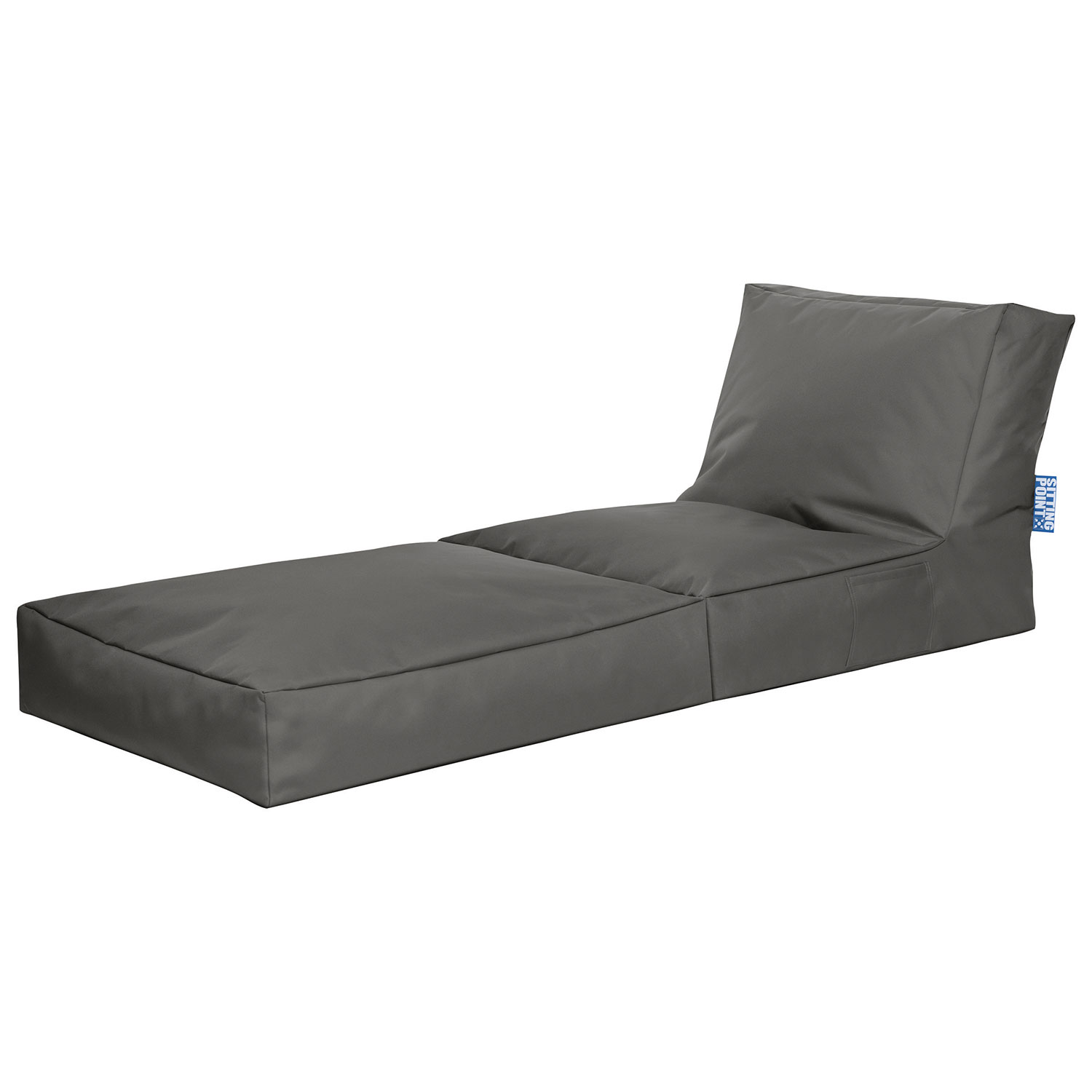 Twist Contemporary Convertible Bean Bag Chair - Grey