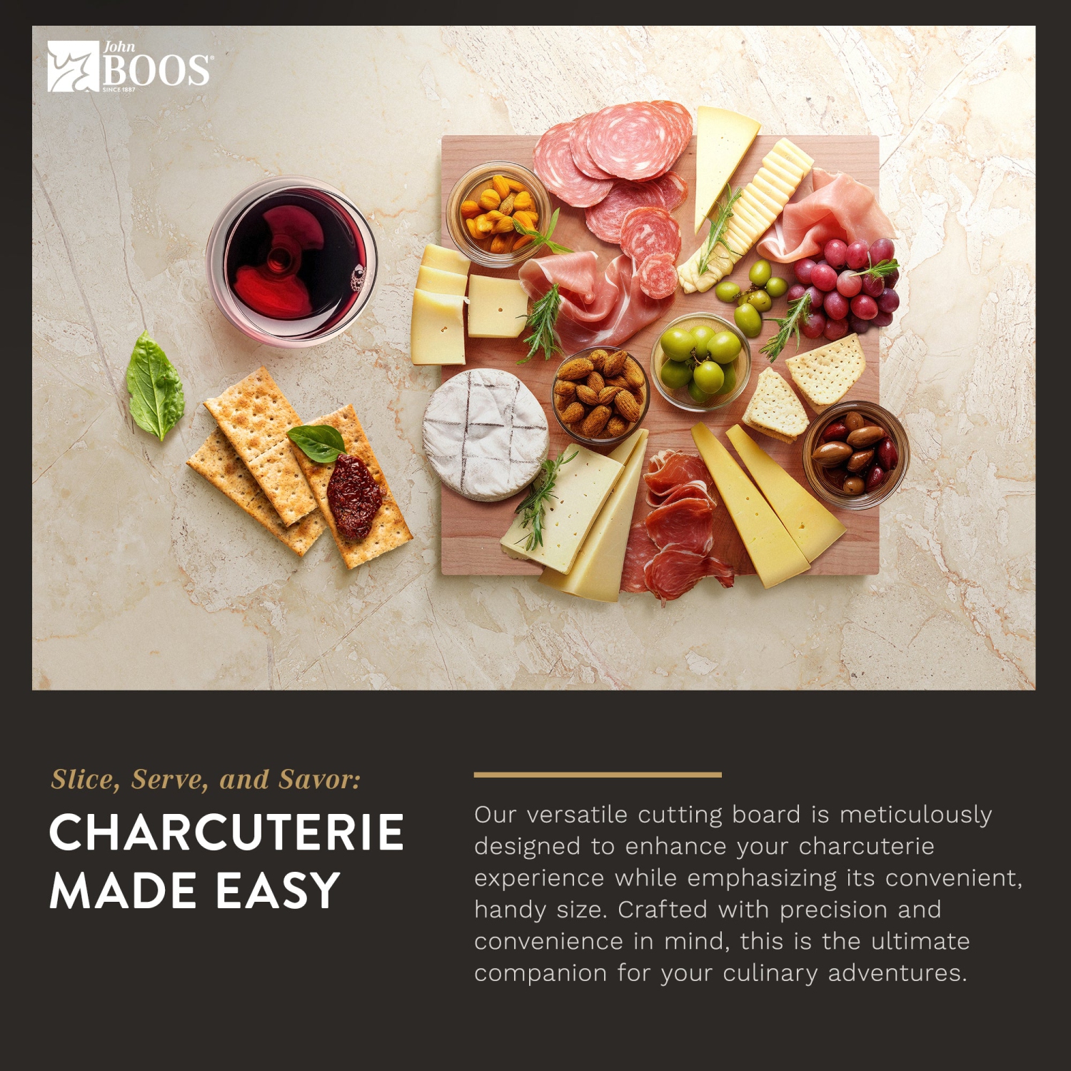 BoosBlock – planche à découper à grain Maple Edge, 10 x 10 à 1 po d’épaisseur