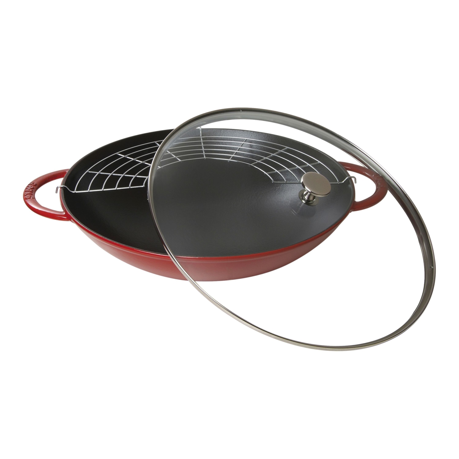 Staub, en fonte cerise Wok - 14,5" / 37 cm