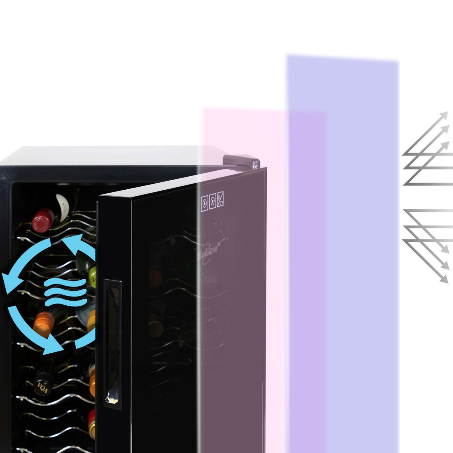 Koolatron 20-Bottle Thermoelectric Freestanding Wine Cooler / Wine Fridge