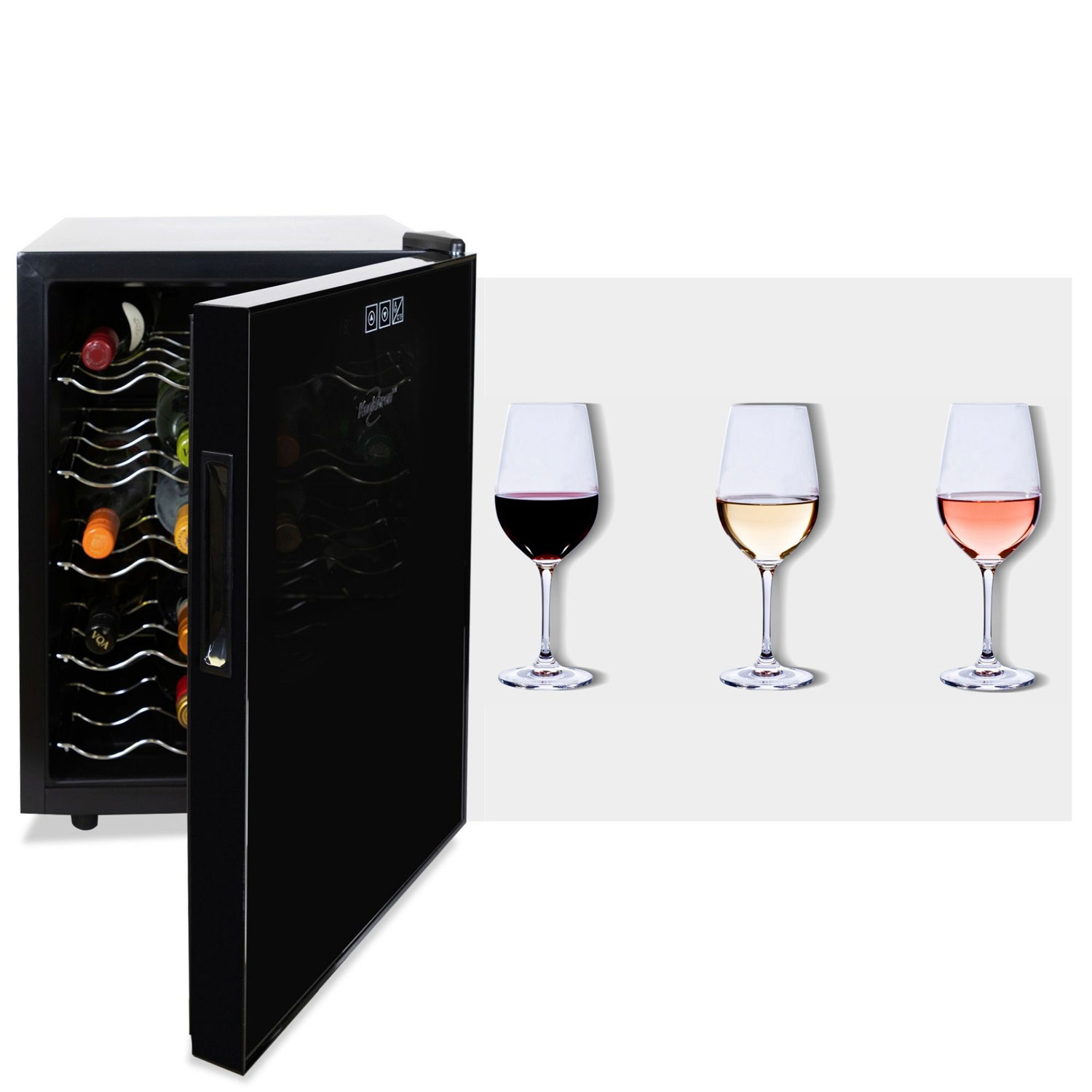 Koolatron 20-Bottle Thermoelectric Freestanding Wine Cooler / Wine Fridge