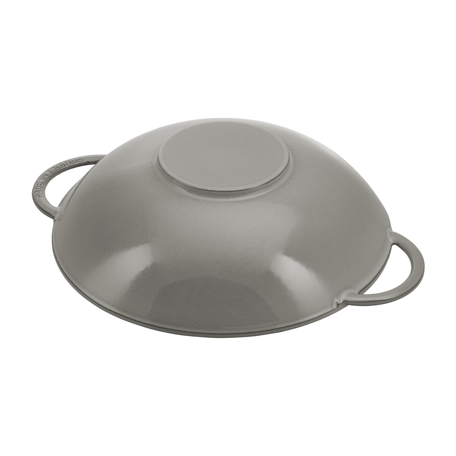 Wok fonte et émail gris 14.5-37cm-5.7L avec accessoires - Staub