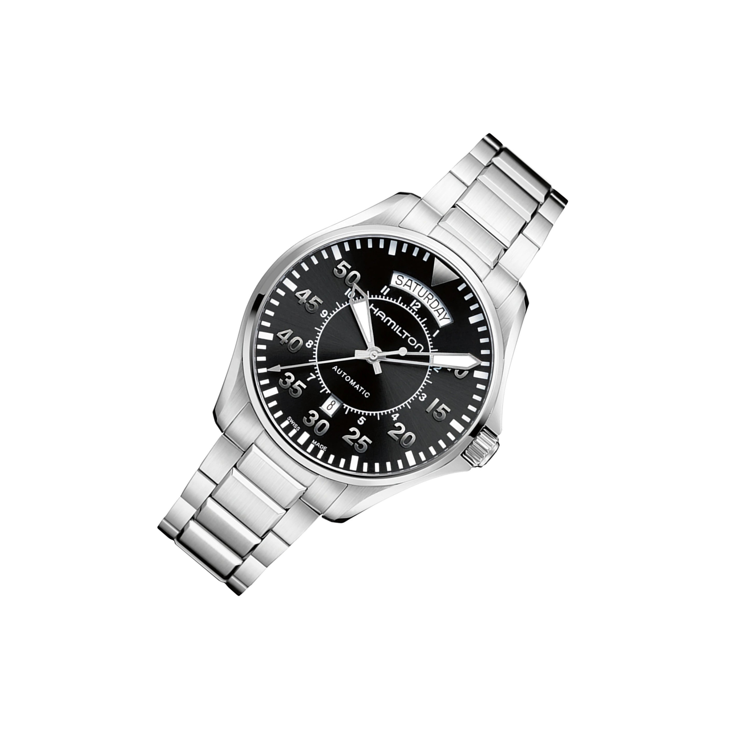 Hamilton Pilot Day Date Automatic Stainless Steel Mens Watch H64615135