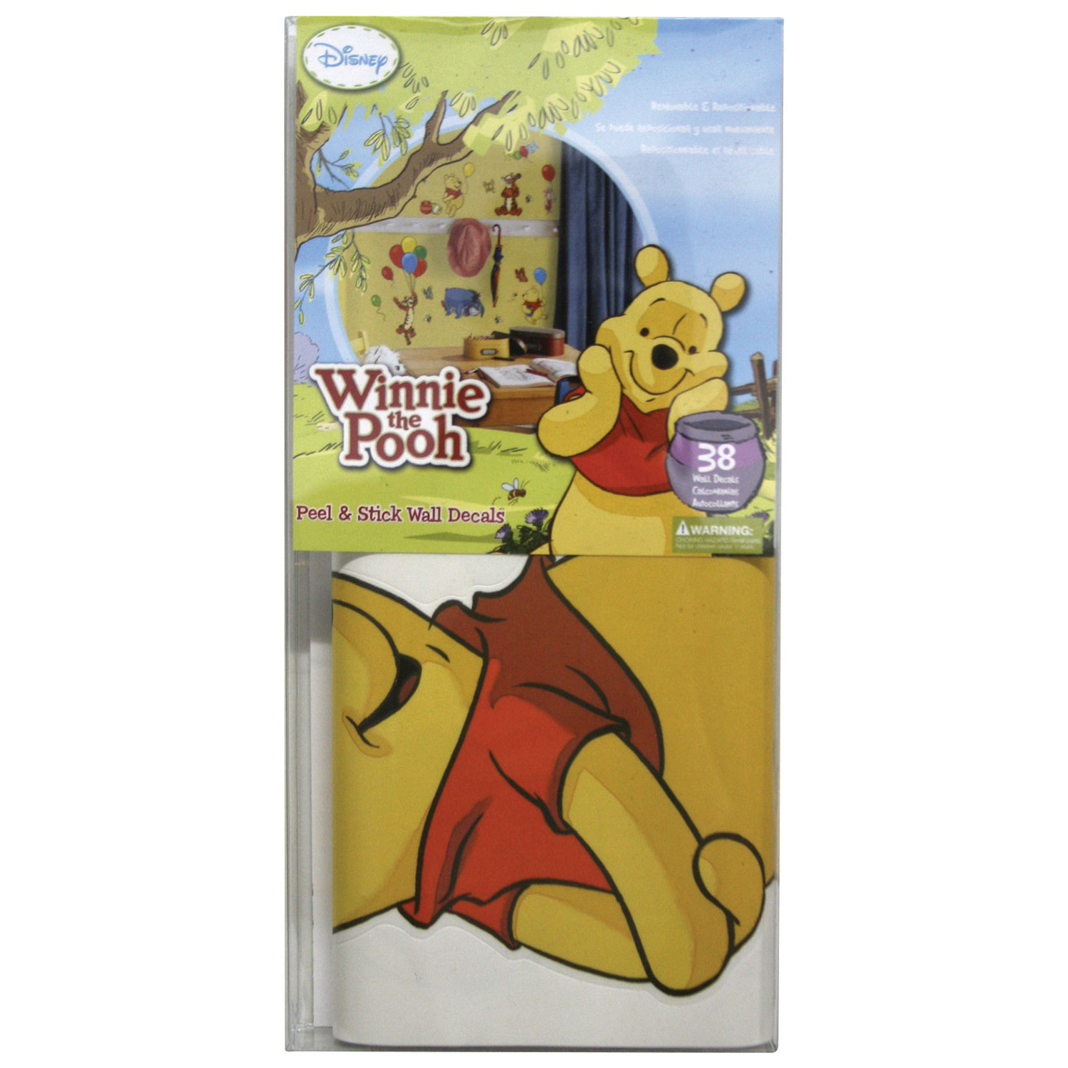 RoomMates Pooh & Friends Peel and Stick Wall Decals - Yellow/Red/Blue
