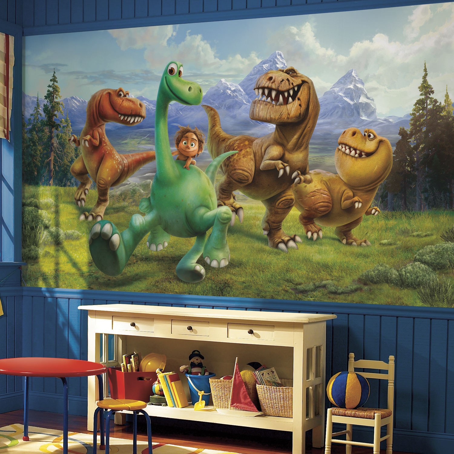 RoomMates Disney Pixar The Good Dinosaur XL Wallpaper Mural - Green/Blue