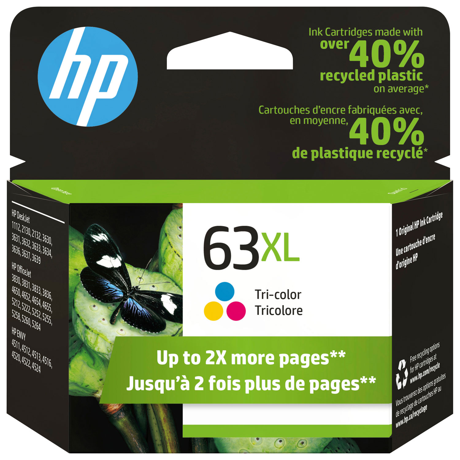 HP 63XL Tri-Colour Ink