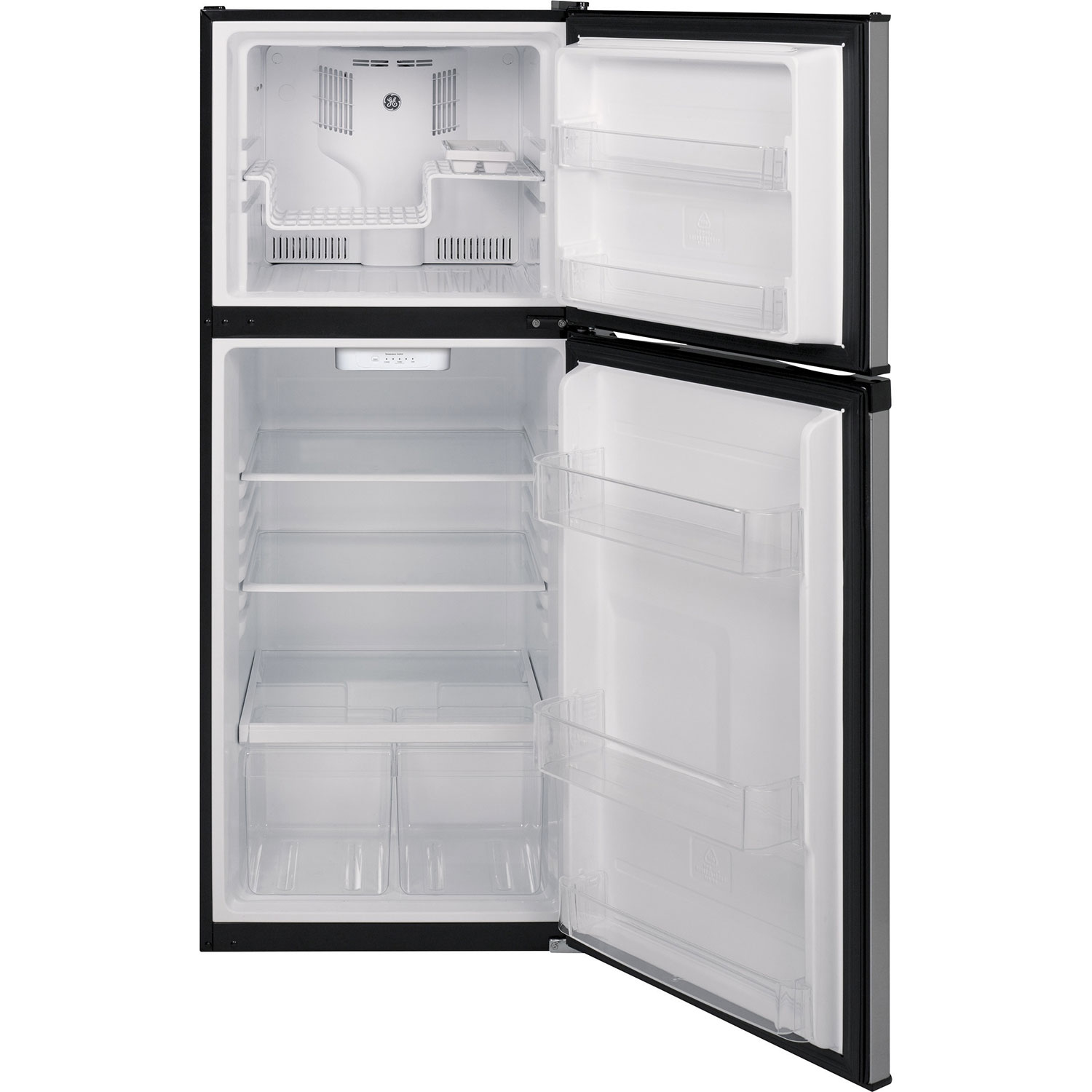GE 24" 11.6 Cu. Ft. Top Freezer Refrigerator with LED Lighting - Stainless Steel