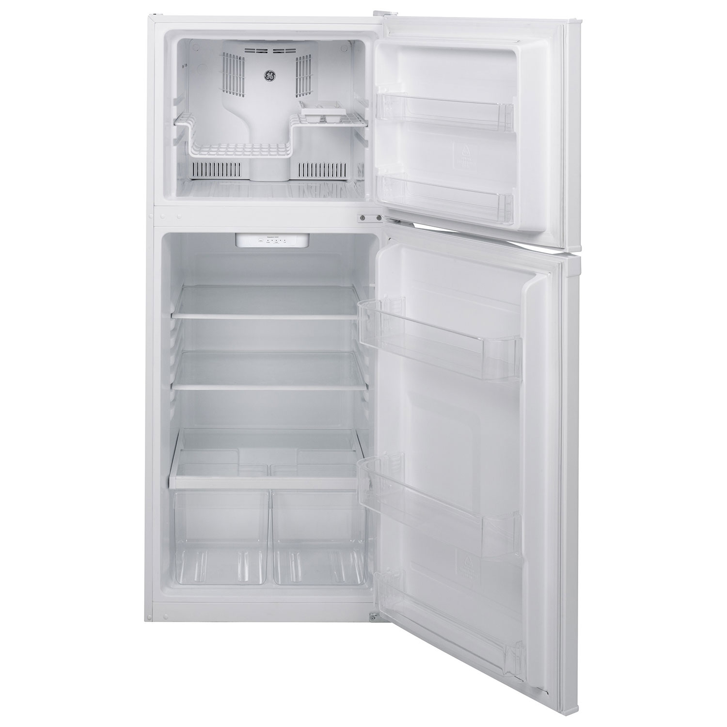 GE 24" 11.6 Cu. Ft. Top Freezer Refrigerator with LED Lighting - White