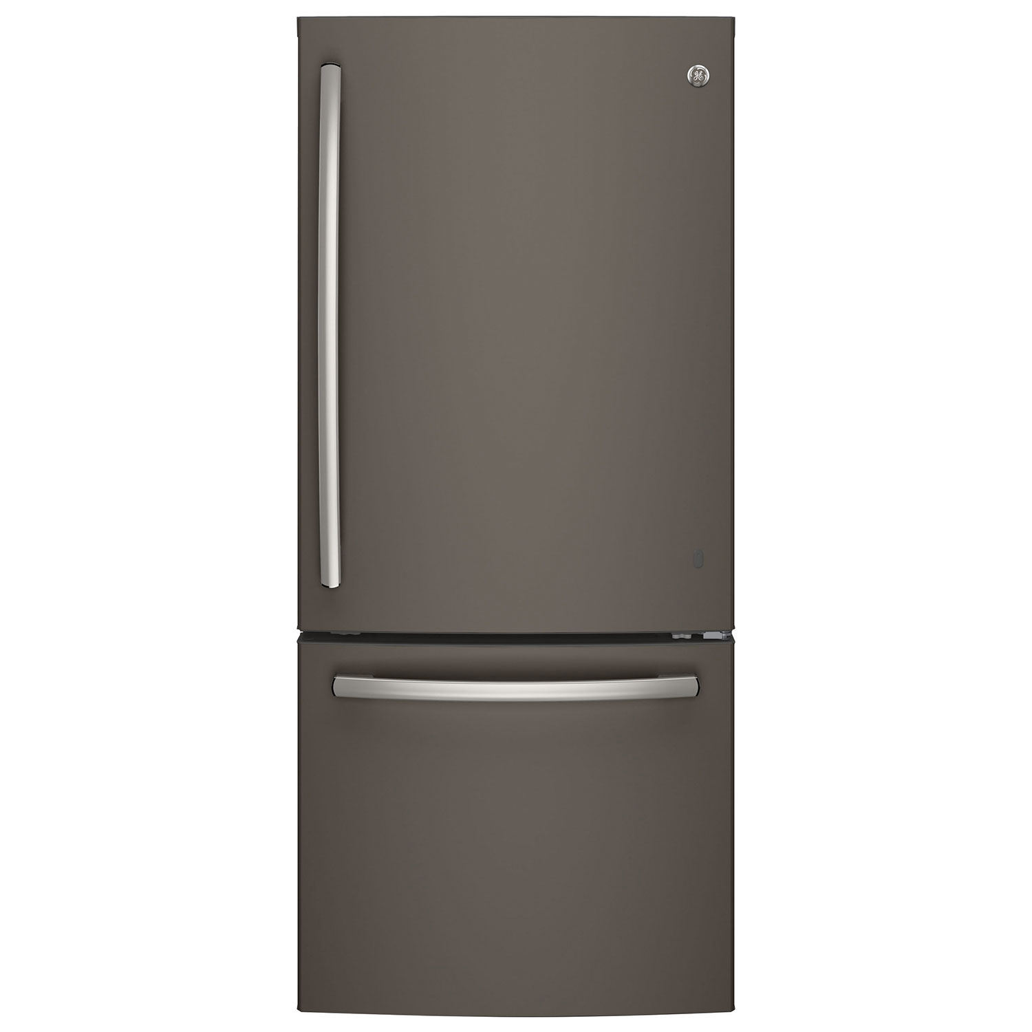 Réfrigérateur à congélateur inférieur avec éclairage DEL 20,9 pi3 30 po de GE - Ardoise