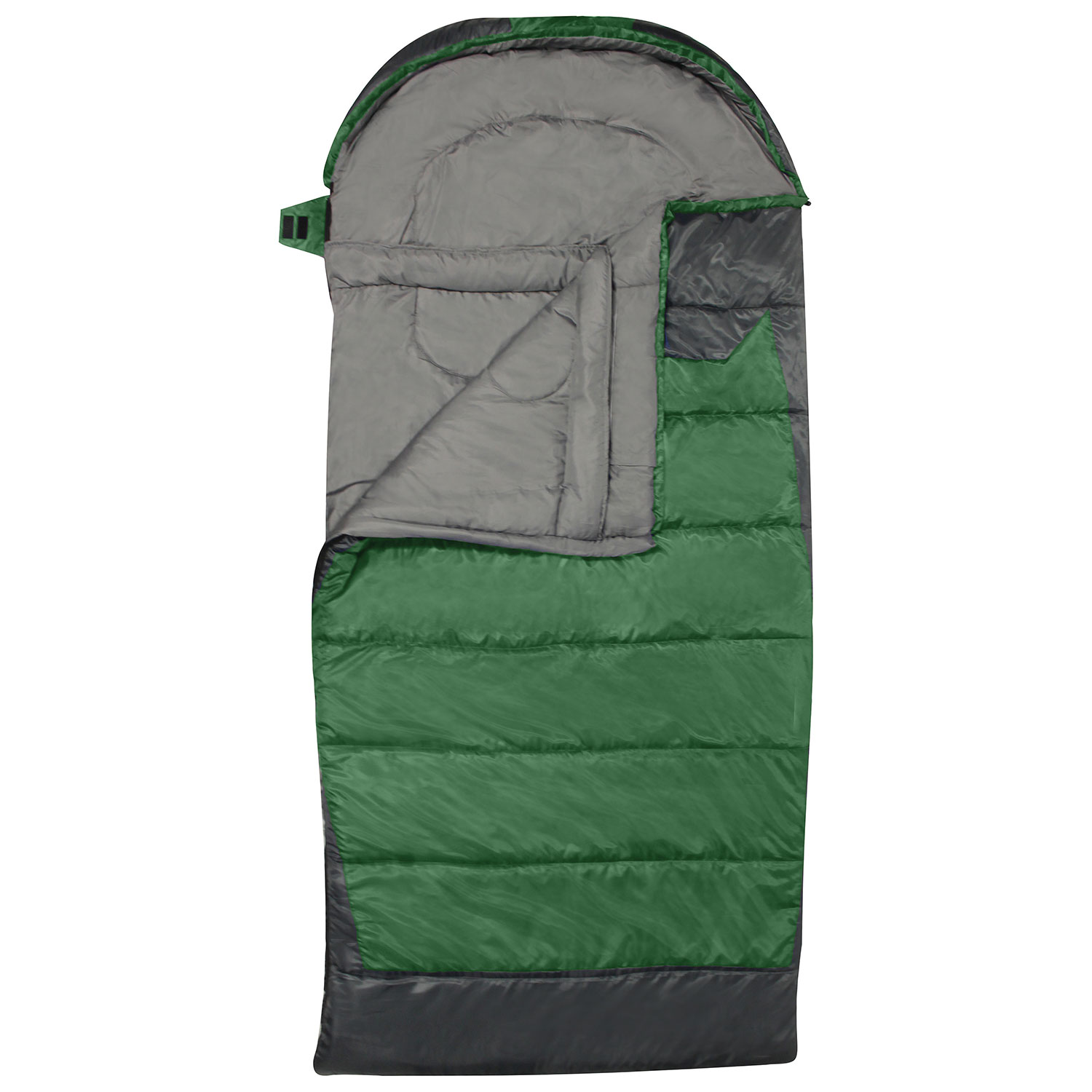 Rockwater Designs Rectangular Heat Zone Sleeping Bag (0-Degrees Celcius) - Forest/Dark Grey