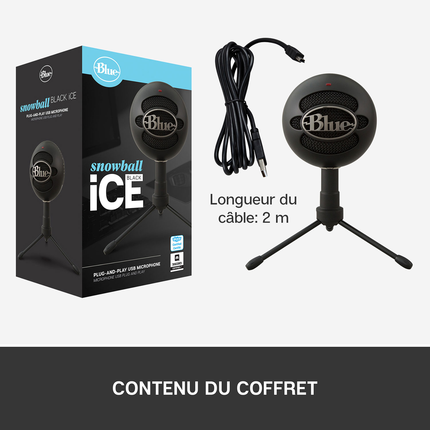 Microphone USB SnowBall iCE de Blue Microphones - Noir