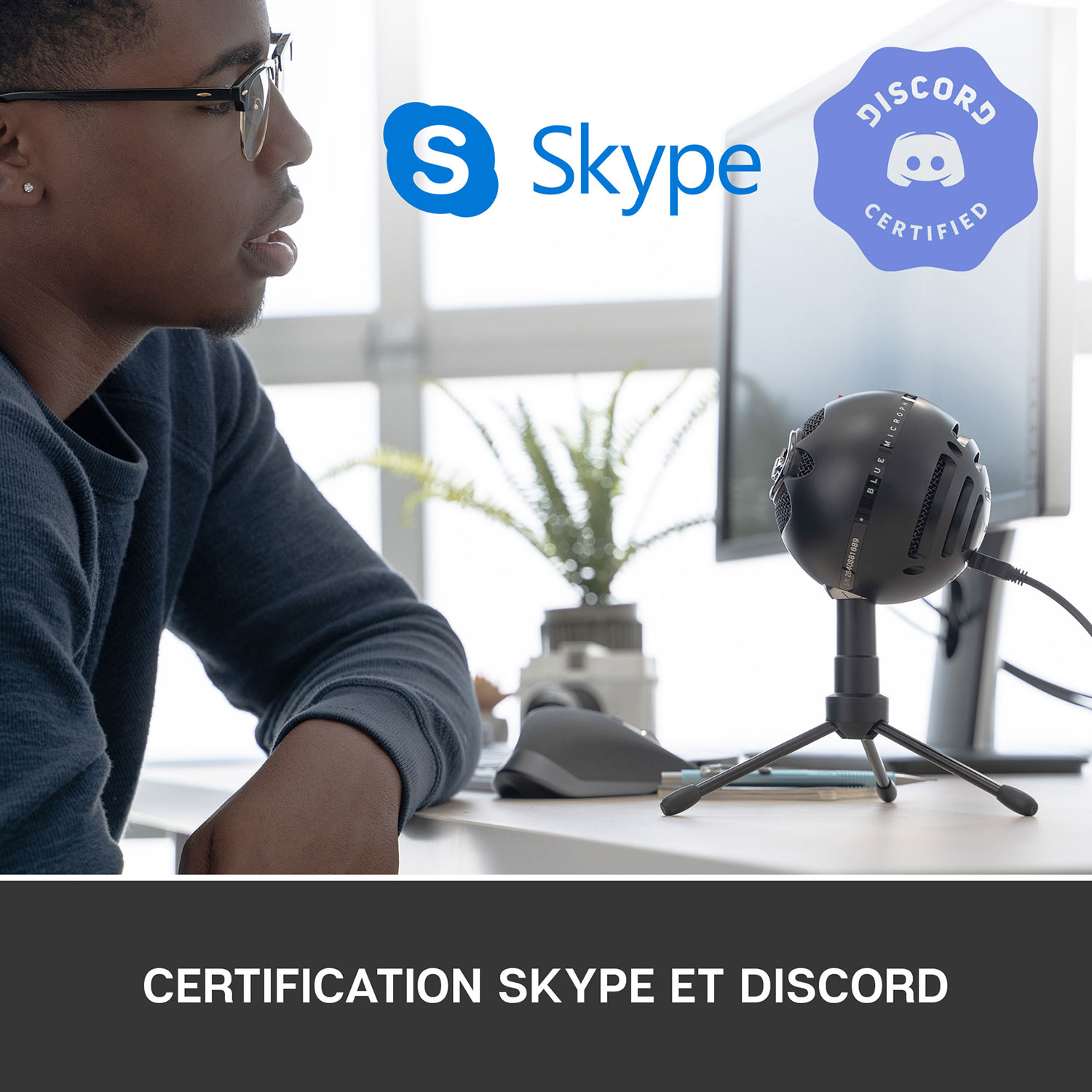 Microphone USB SnowBall iCE de Blue Microphones - Noir