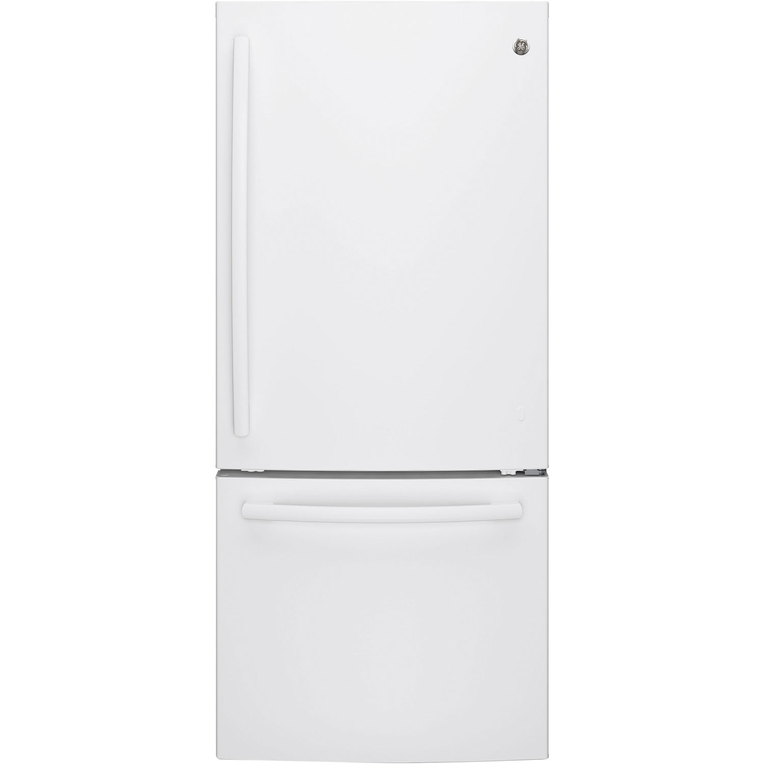 GE 30" 20.9 Cu. Ft. Bottom Freezer Refrigerator with LED Lighting - White