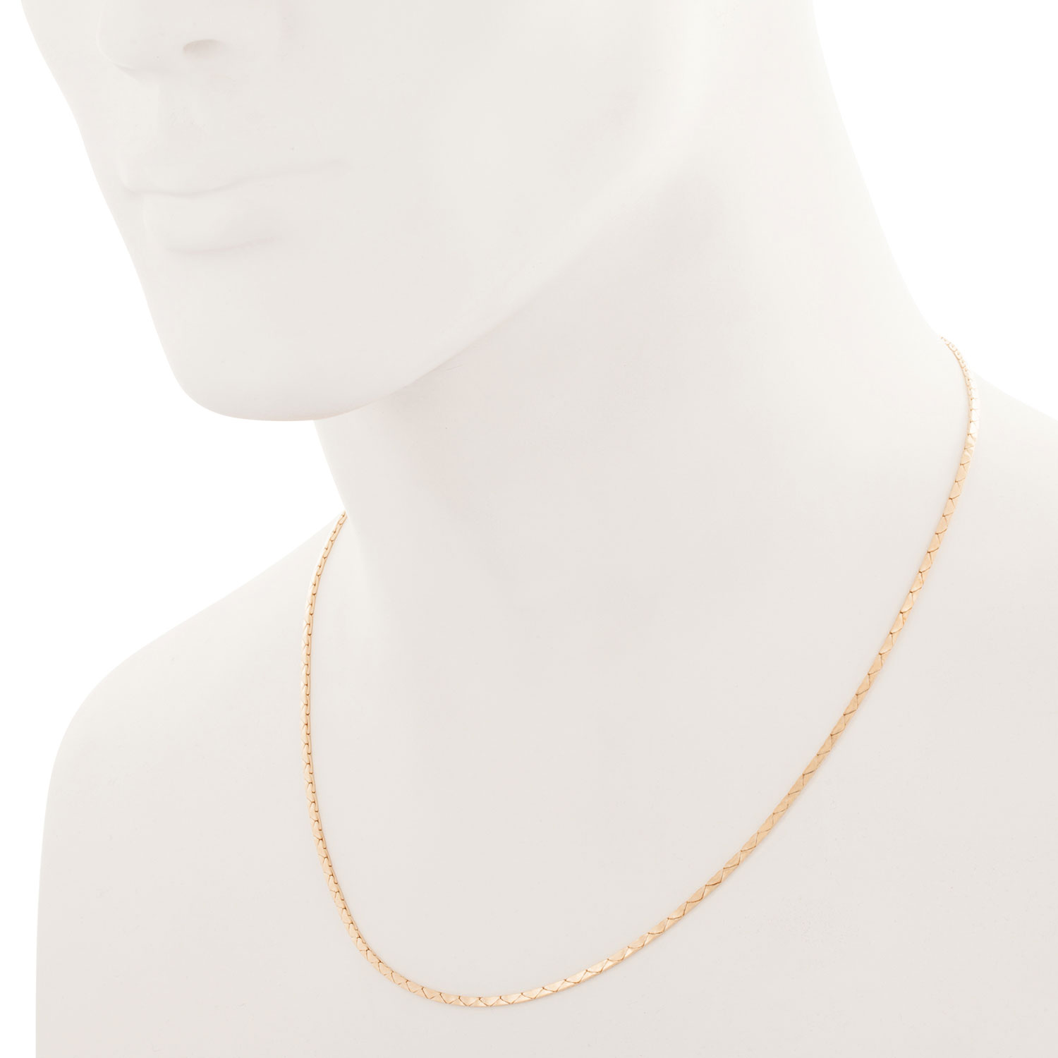 Chaîne en or doublé de 14 ct de 22 po à mailles ovales