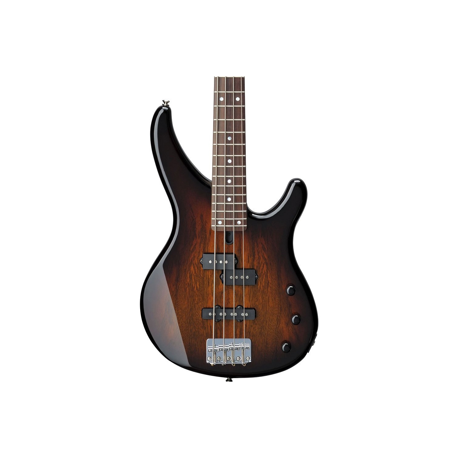 Guitare basse à 4 cordes en bois exotique TRBX174EW de Yamaha - Brun tabac Sunburst