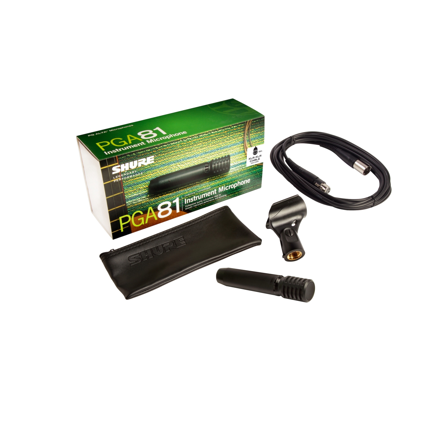 Microphone d’instrument à condensateur cardioïde Shure PGA81-XLR