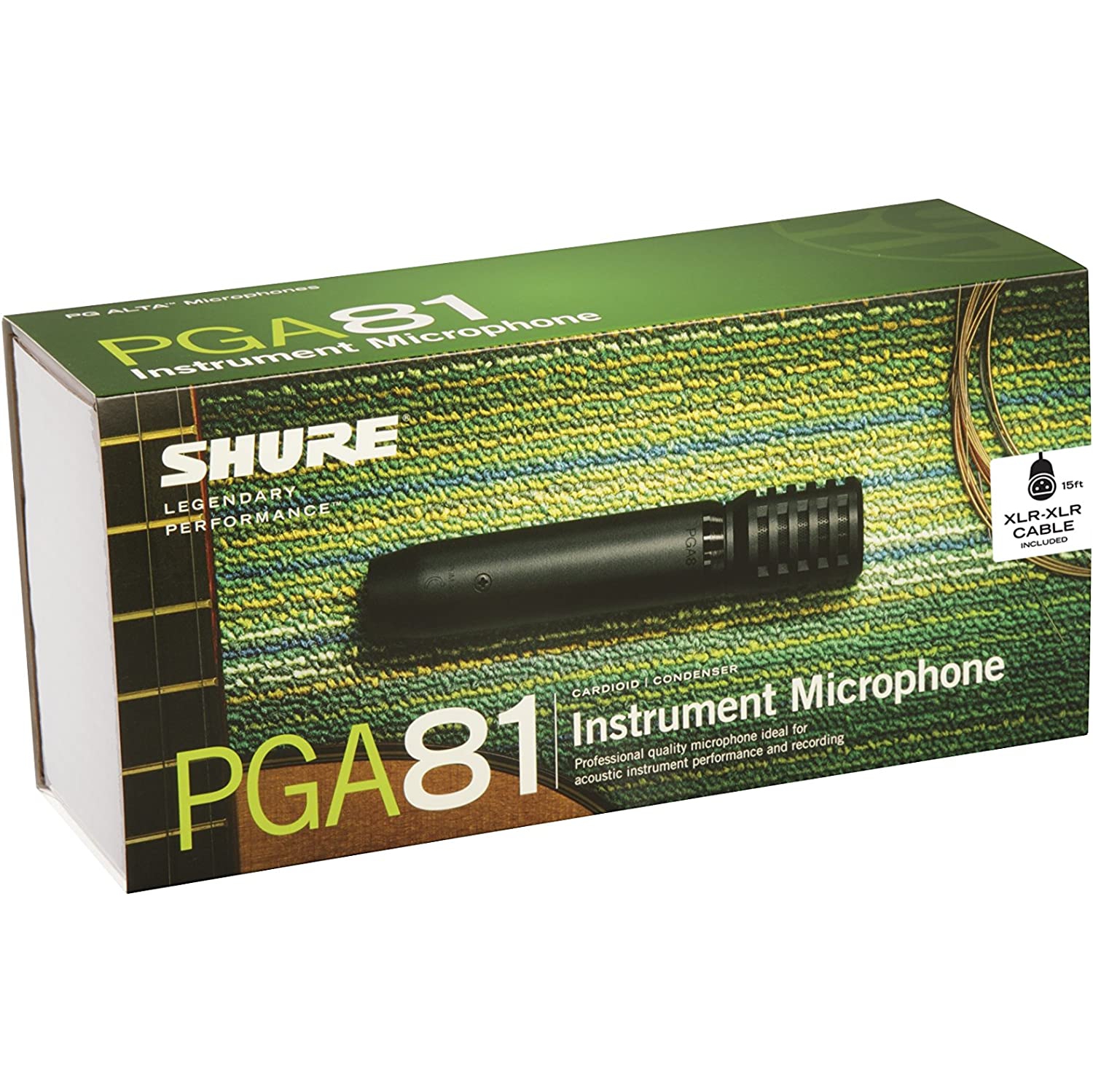 Microphone d’instrument à condensateur cardioïde Shure PGA81-XLR
