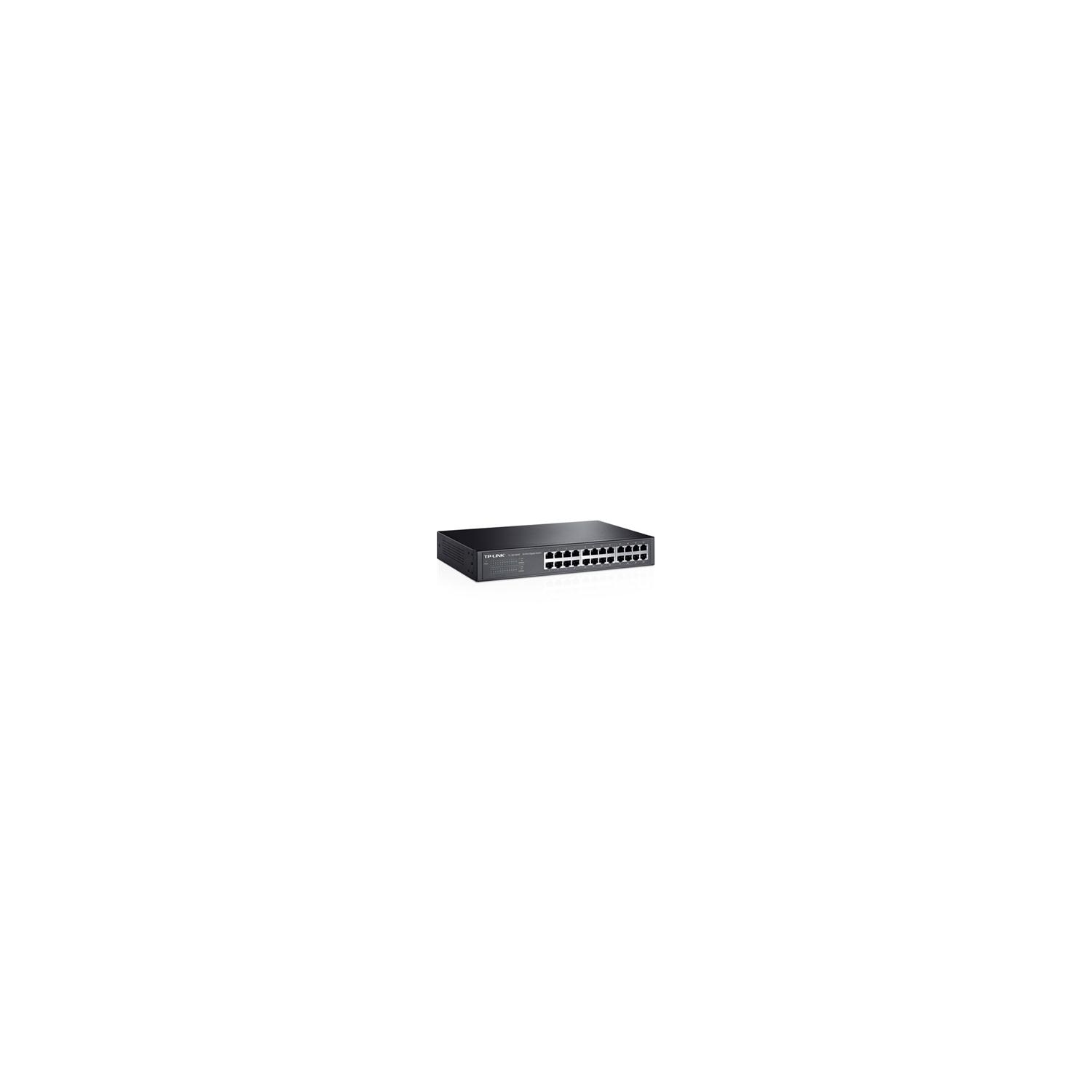 TP-LINK TL-SG1024D 10/100/1000Mbps 24-Port Gigabit 13-inch Rackmountable Switch, 48Gbps Capacity - Unmanaged