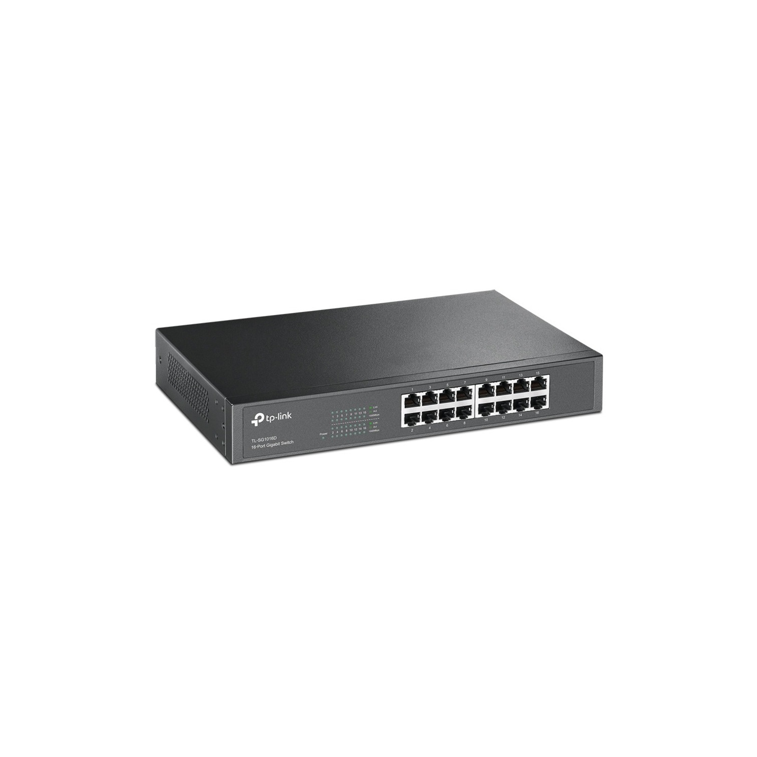 TP-LINK TL-SG1016D 10/100/1000Mbps 16-Port Gigabit 13-inch Rackmountable Switch, 32Gbps Capacity