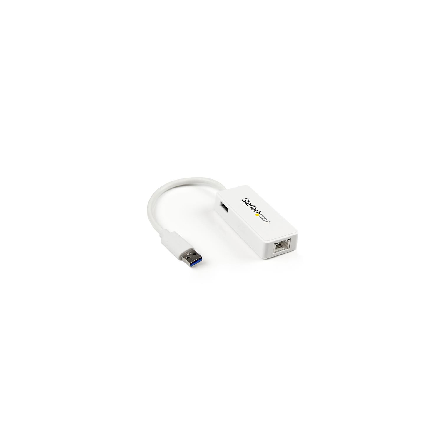 StarTech USB 3 Gigabit Ethernet Adapter NIC w/ USB Port - White