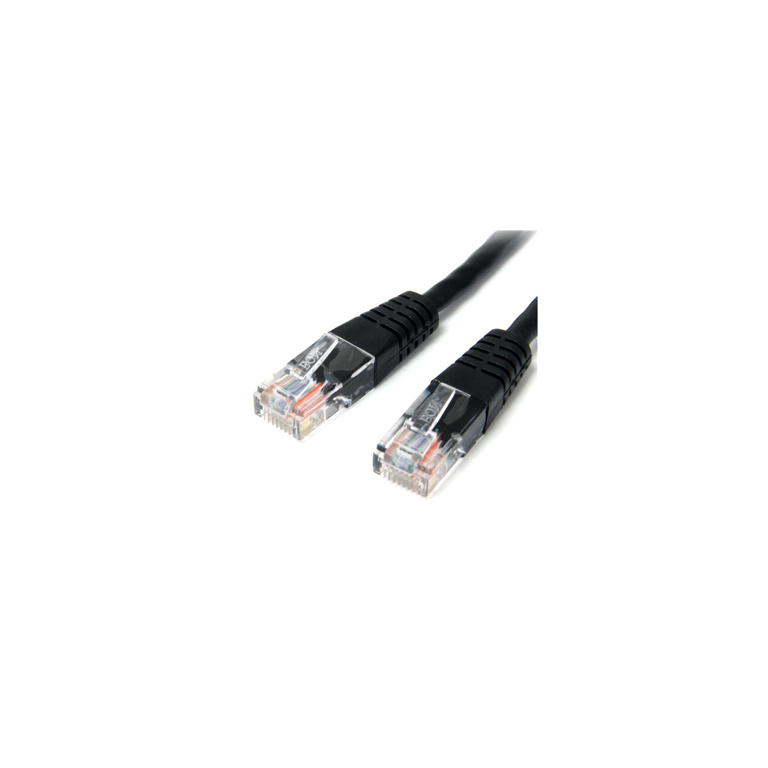 StarTech 6 ft Black Cat5e / Cat 5 Molded Patch Cable 6ft