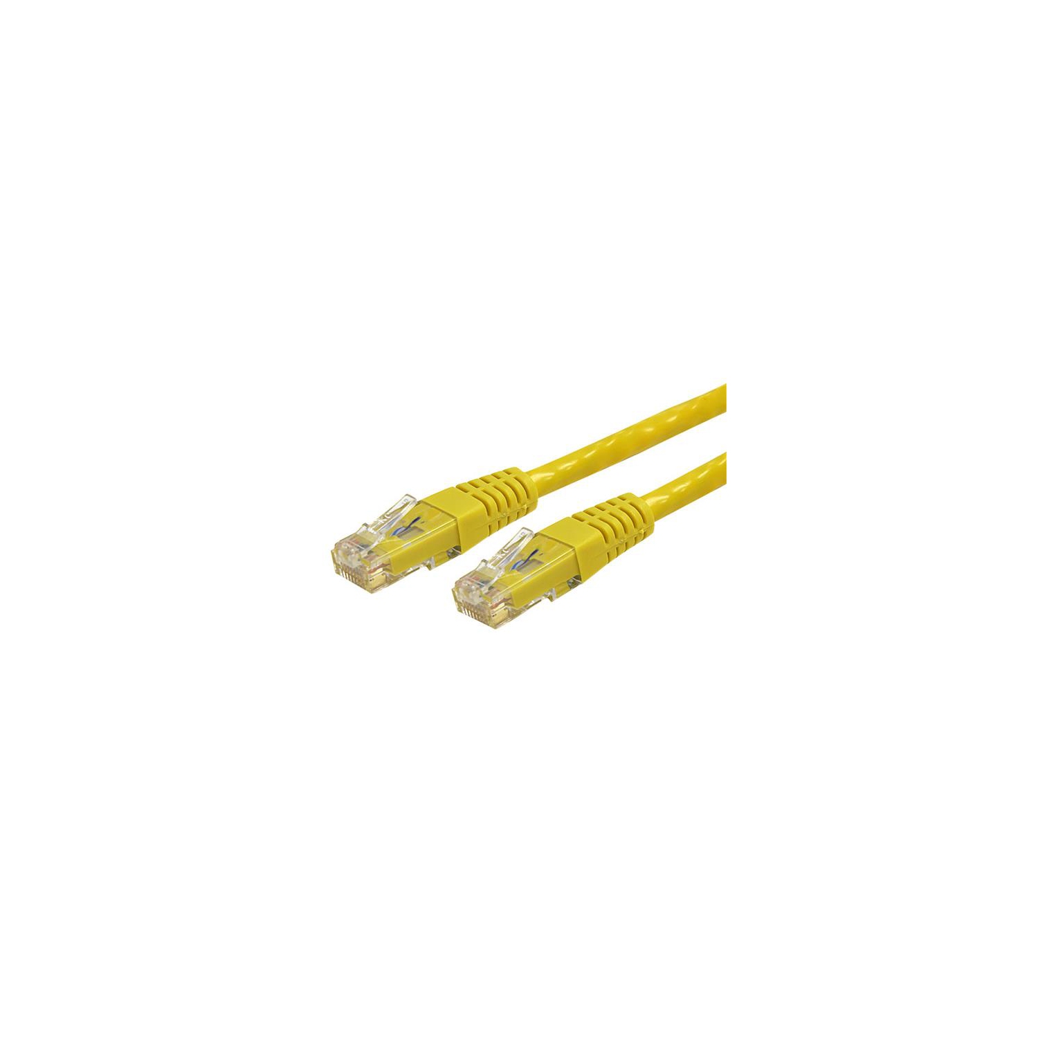 StarTech 5ft CAT6 Ethernet Cable - Yellow Molded Gigabit CAT 6 Wire - 100W PoE RJ45 UTP 650MHz - Category 6 Network Patch Cord UL/TIA