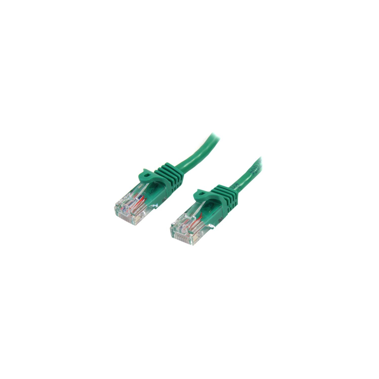 StarTech 5 ft Green Cat5e / Cat 5 Snagless Patch Cable 5ft